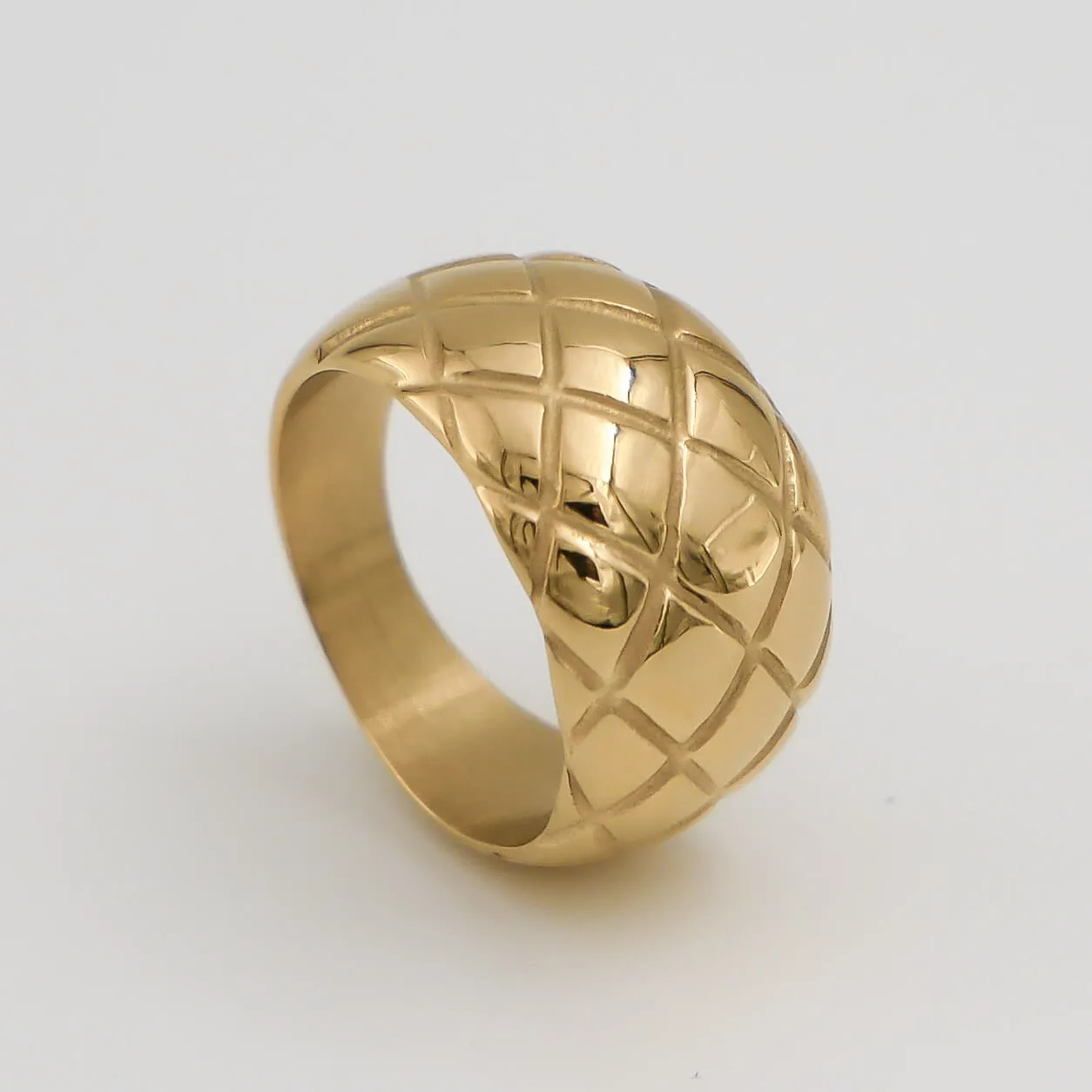 FREE GIFT | Kara Dome Ring | Gold sold by PRYA