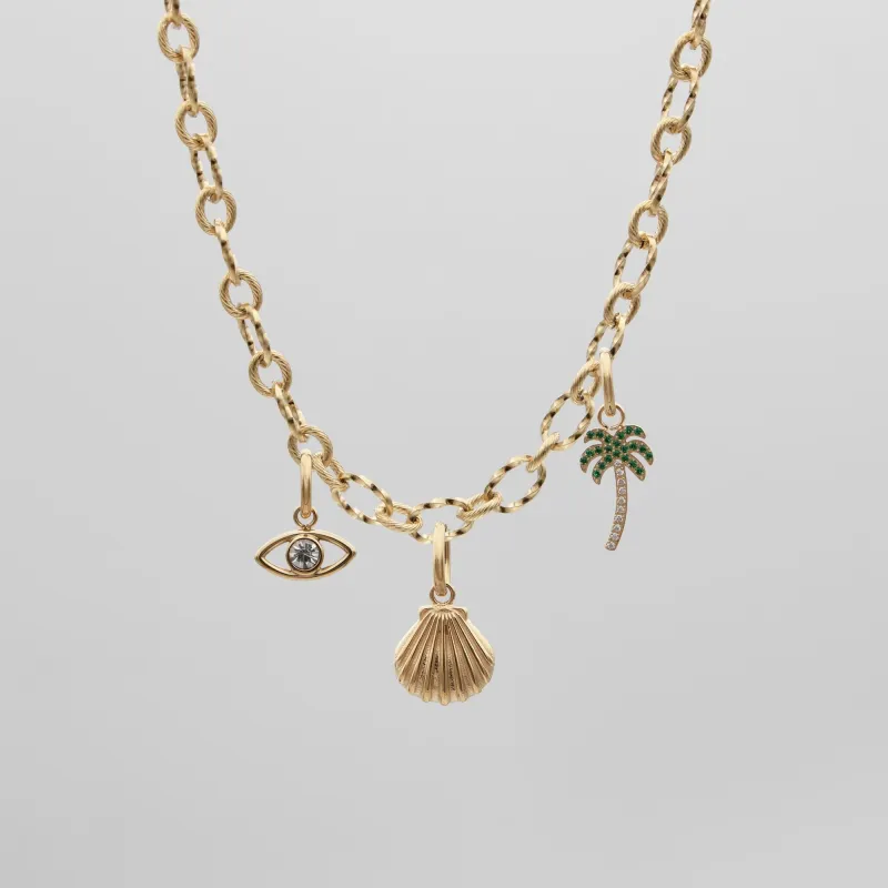 Tropical Gold Charm Necklace sold by PRYA