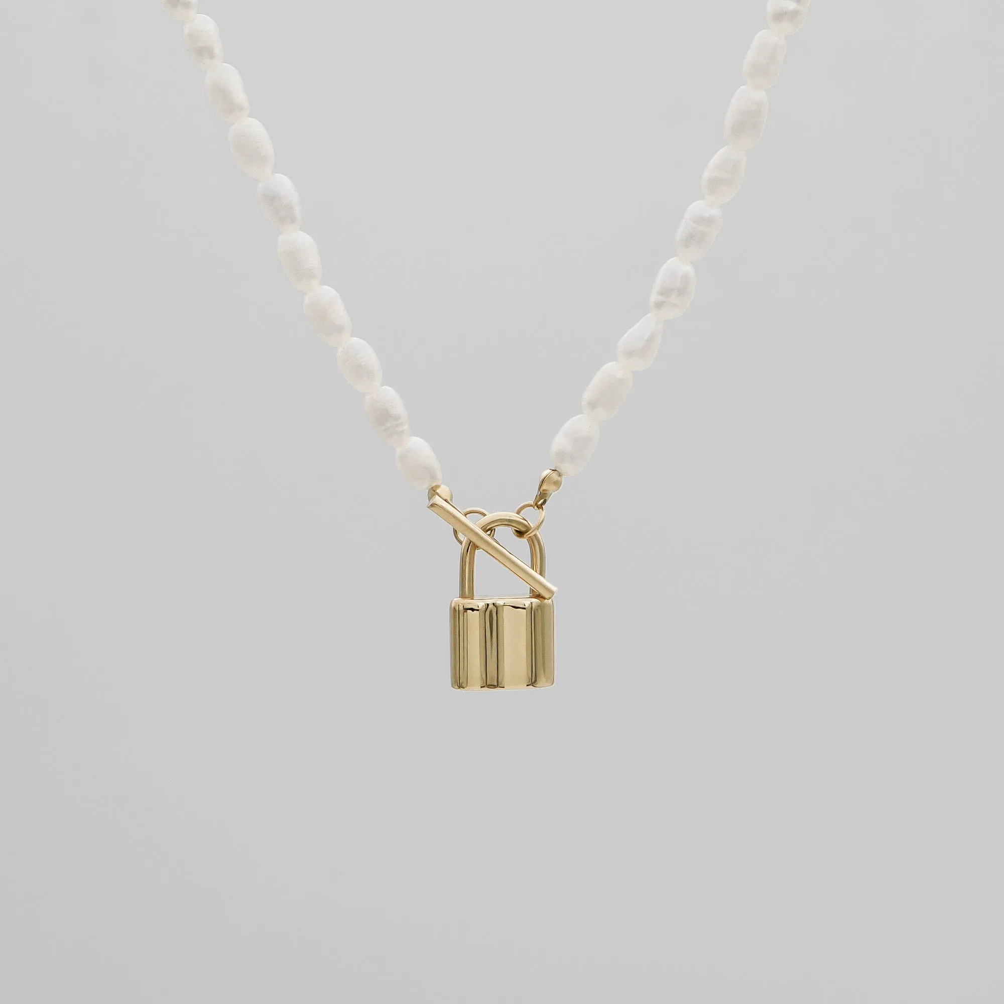 Freya Pearl Lock Necklace sold by PRYA product image thumbnail 3