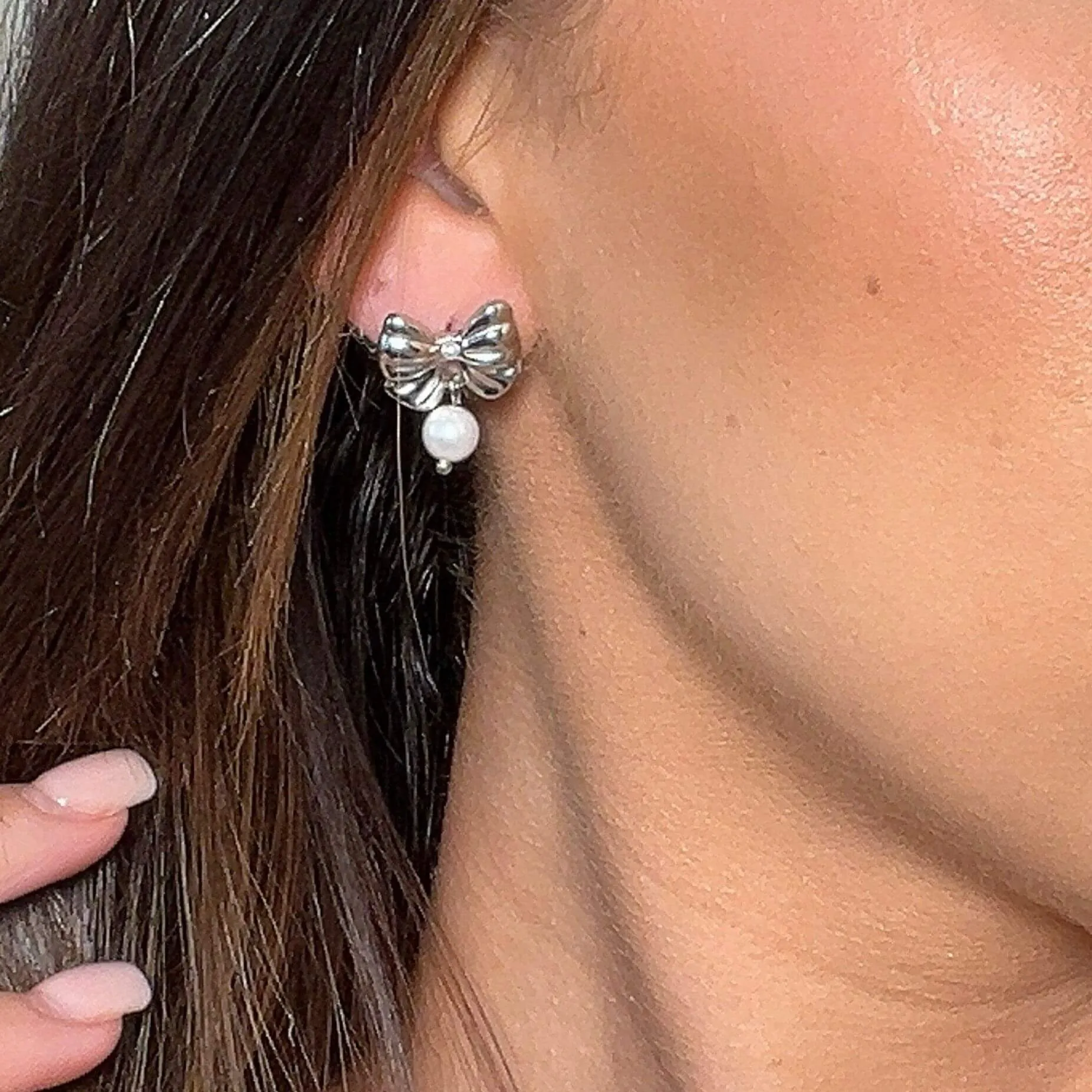 Bailey Bow Earrings sold by PRYA product image thumbnail 4