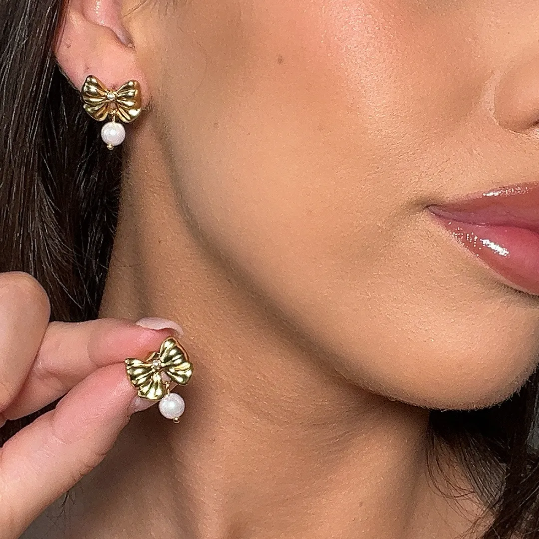 Bailey Bow Earrings sold by PRYA product image thumbnail 2