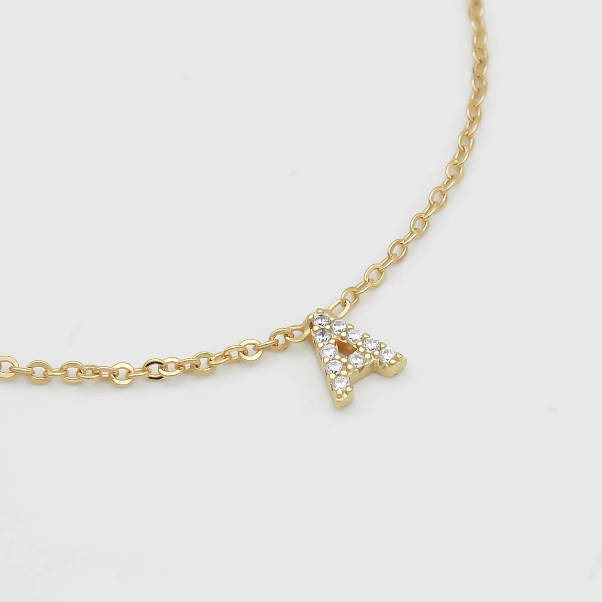 Maia Pave Initial Necklace sold by PRYA product image thumbnail 3