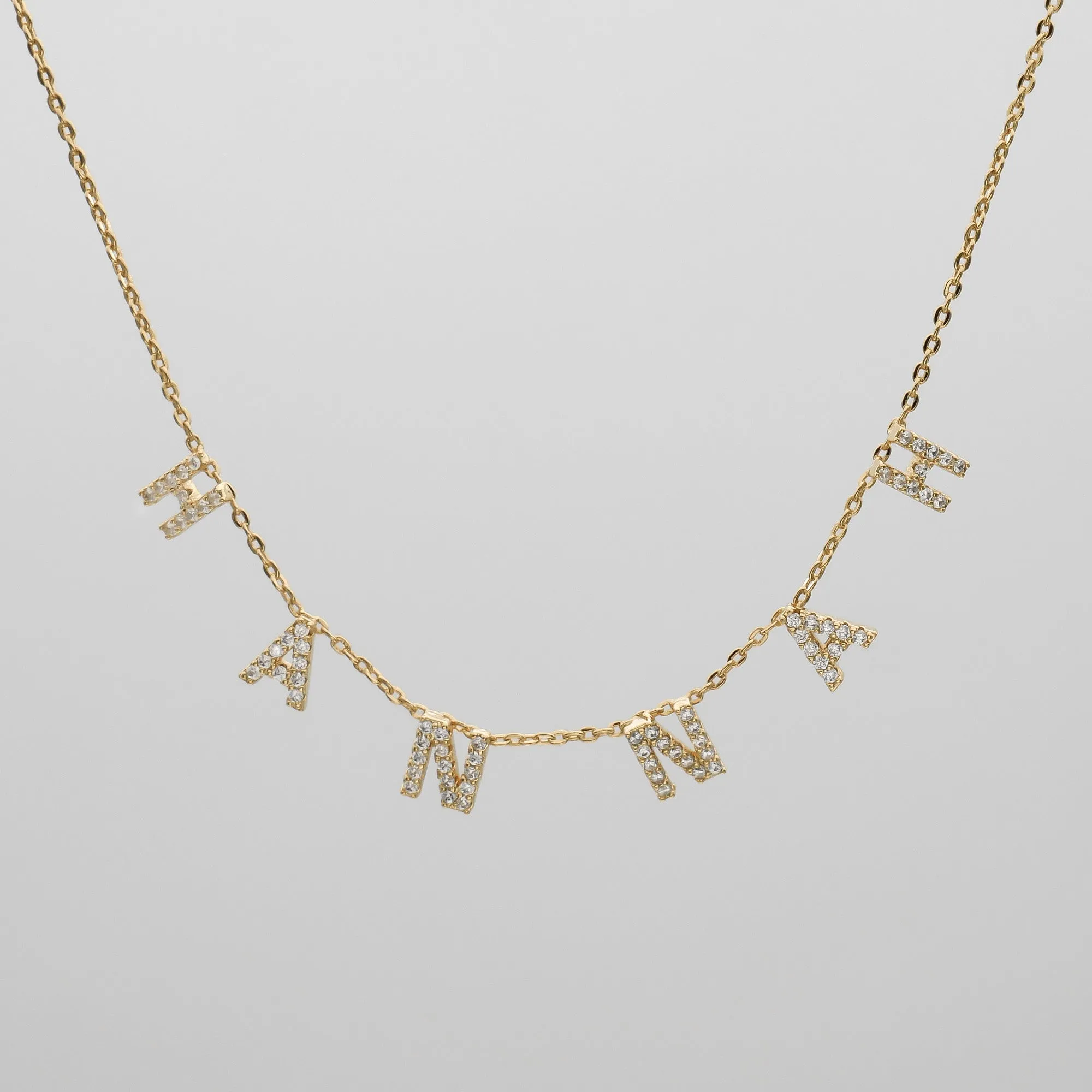 Maia Pavé Custom Name Necklace sold by PRYA