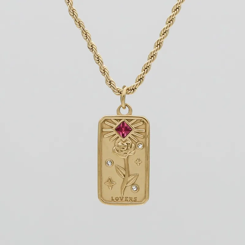 Lovers Tarot Card Necklace sold by PRYA