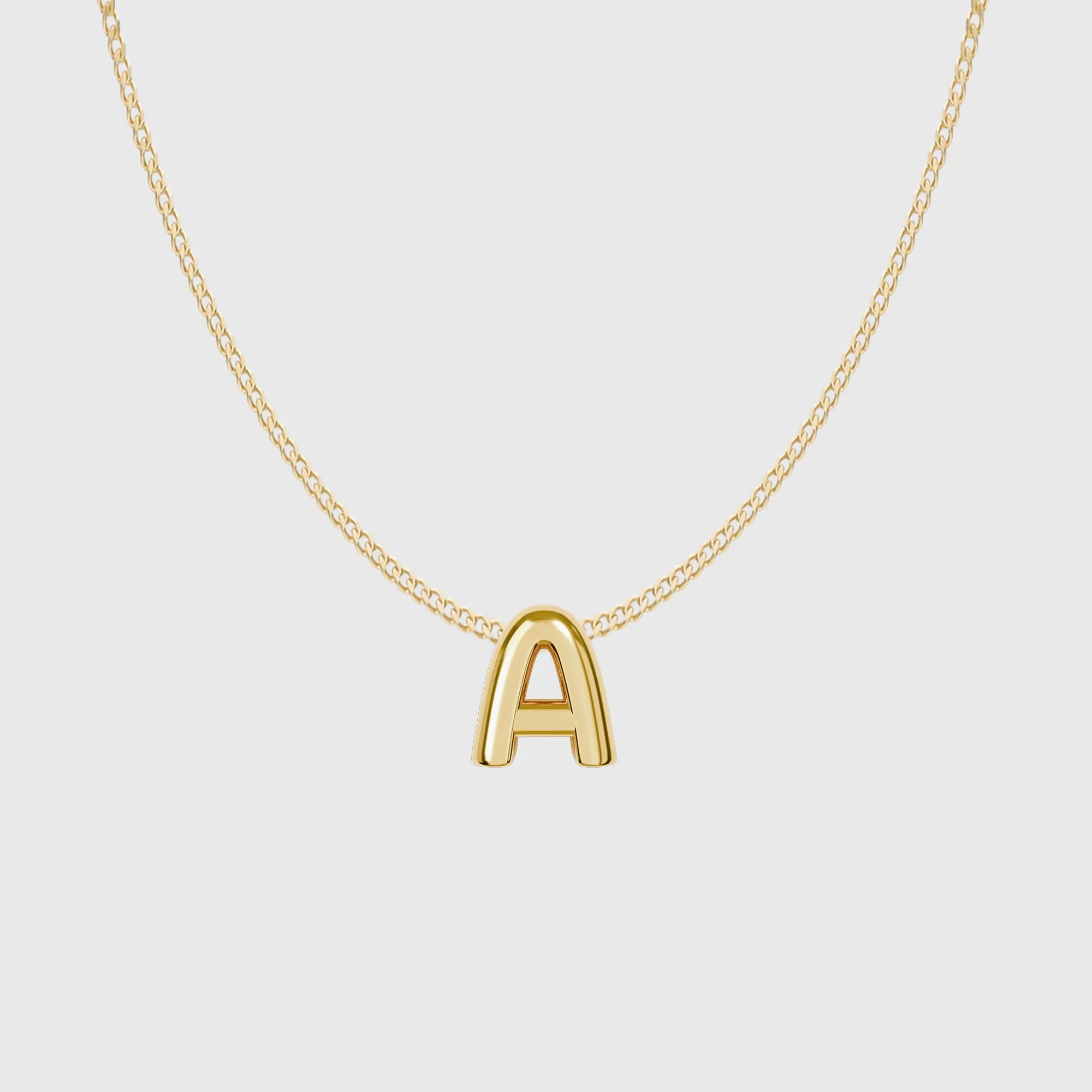 Mirco Bubble Initial Necklace sold by PRYA