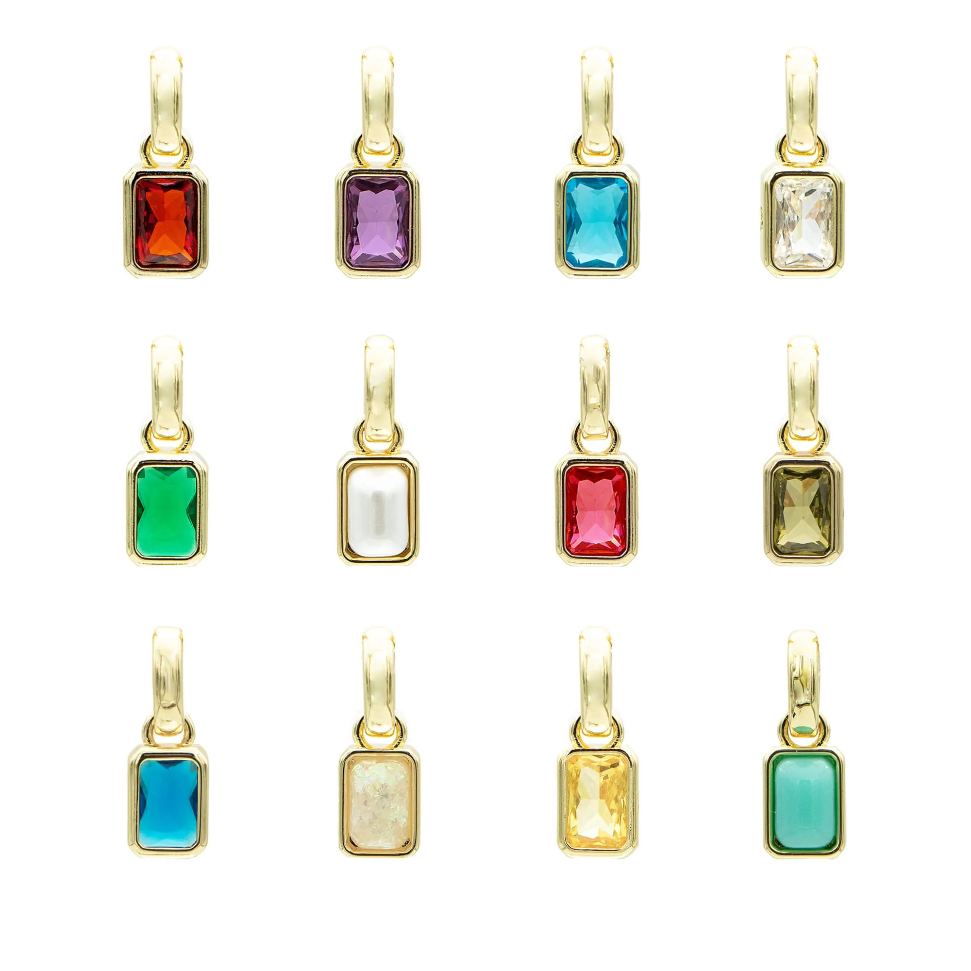 Emerald Cut Birthstone Necklace sold by PRYA product image thumbnail 4