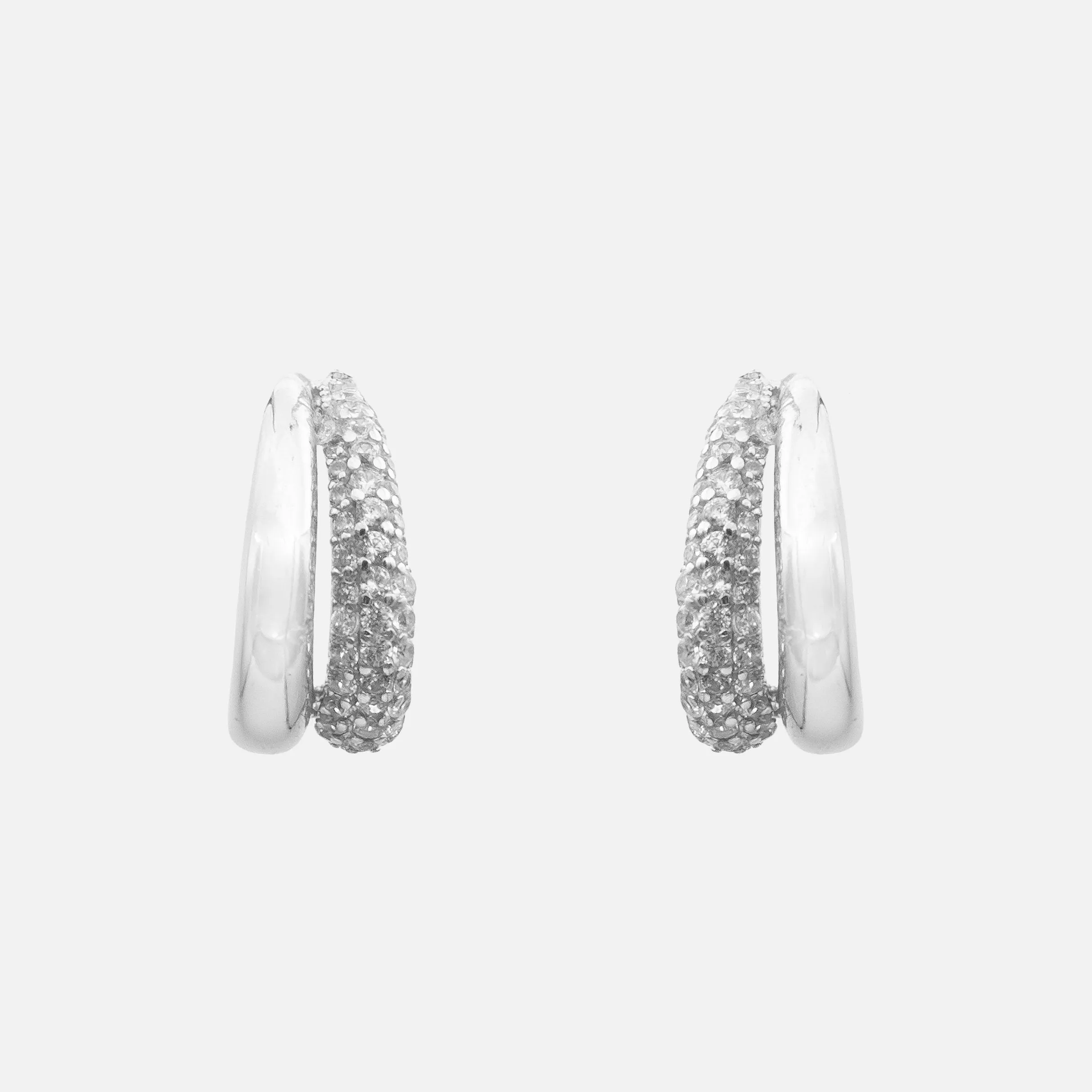 Aurea Double Hoop Earrings sold by PRYA product image thumbnail 3