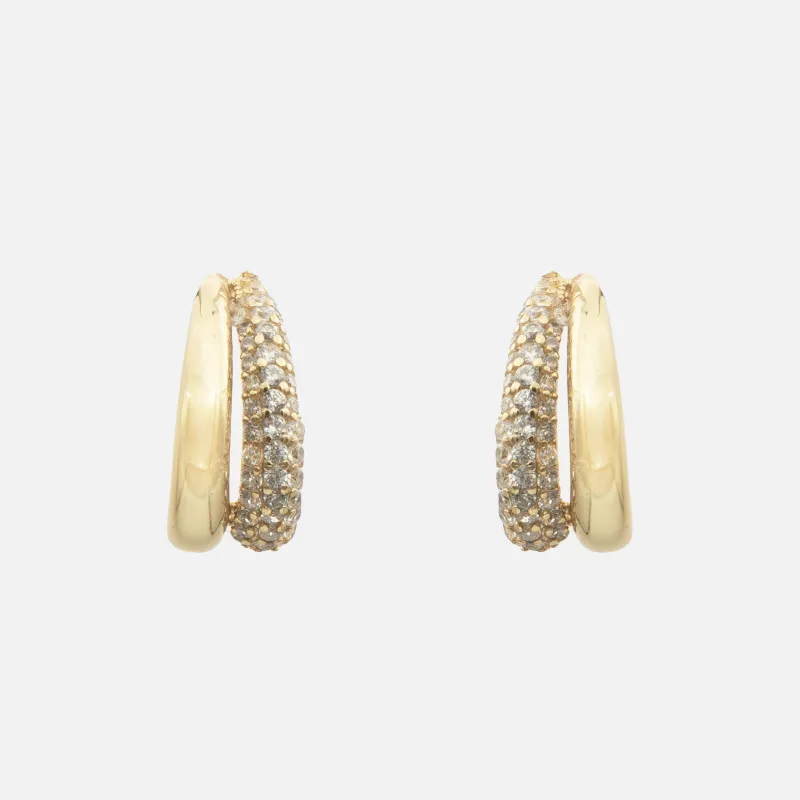 Aurea Double Hoop Earrings made by PRYA