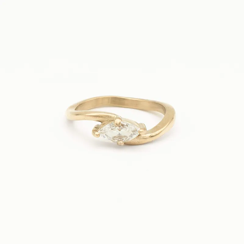 Elara Clear Stone Ring made by PRYA