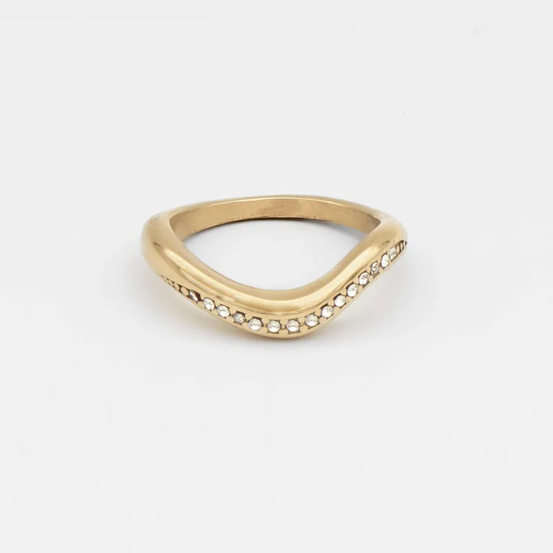 Kaia Pavé Wishbone Ring made by PRYA