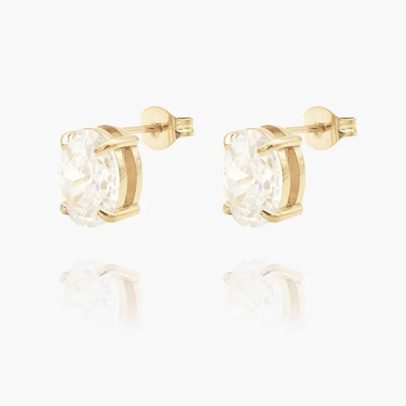 Oval Stud Earrings made by PRYA