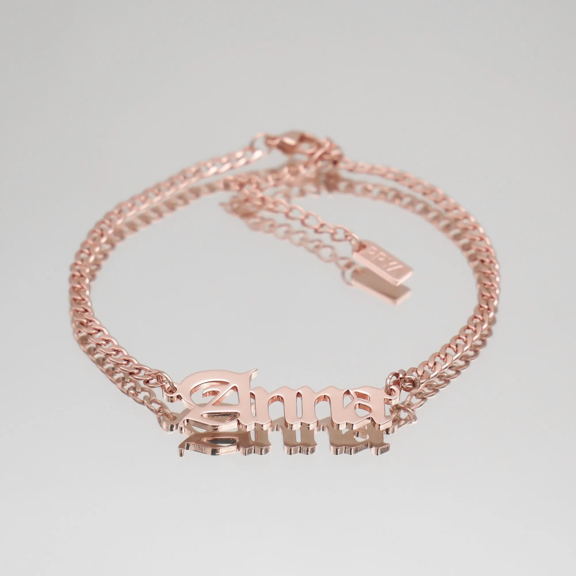 Old English Custom Name Anklet sold by PRYA product image thumbnail 3