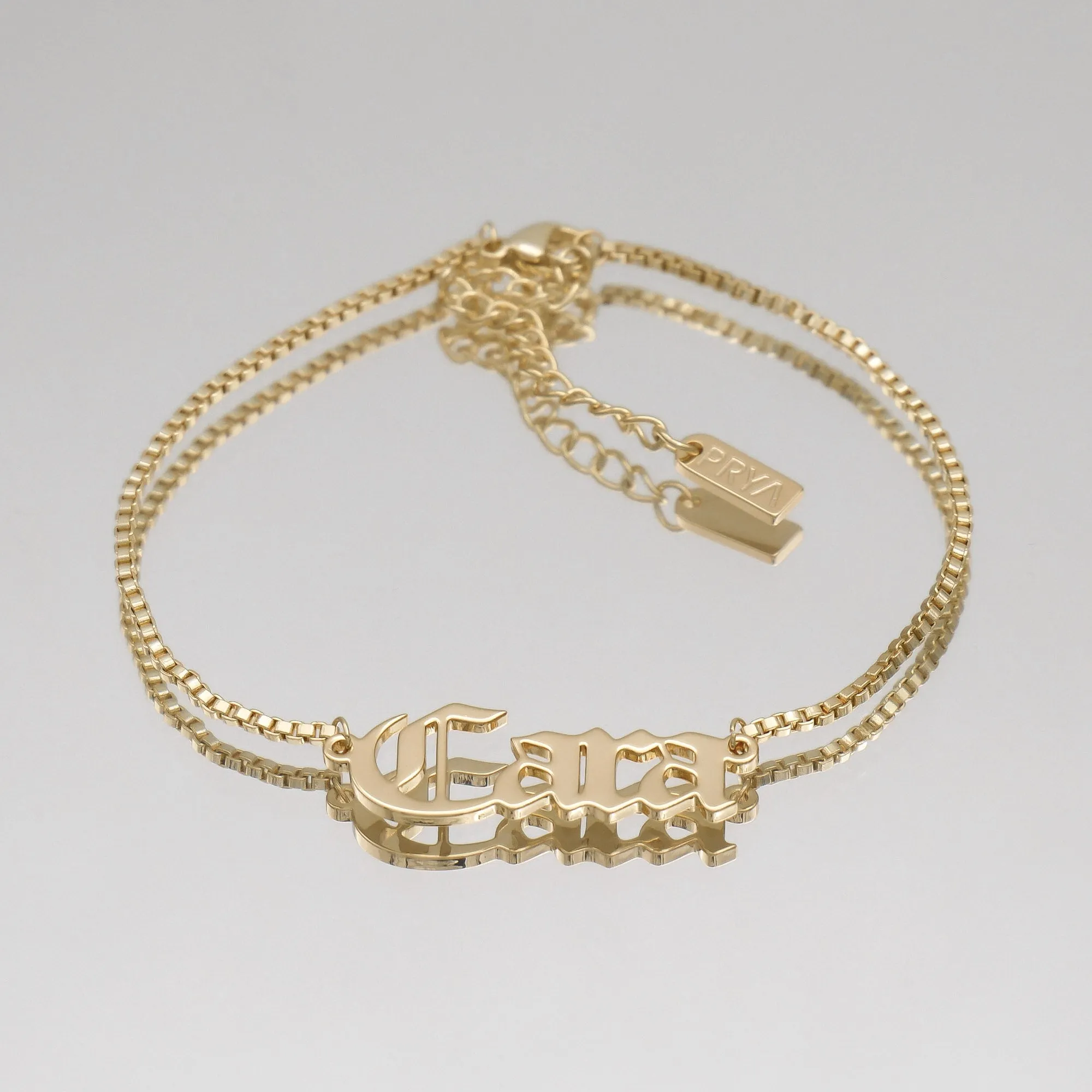 Old English Custom Name Anklet sold by PRYA product image thumbnail 5