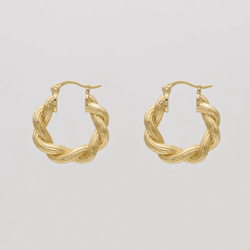Hattie Twisted Hoop Earrings sold by PRYA