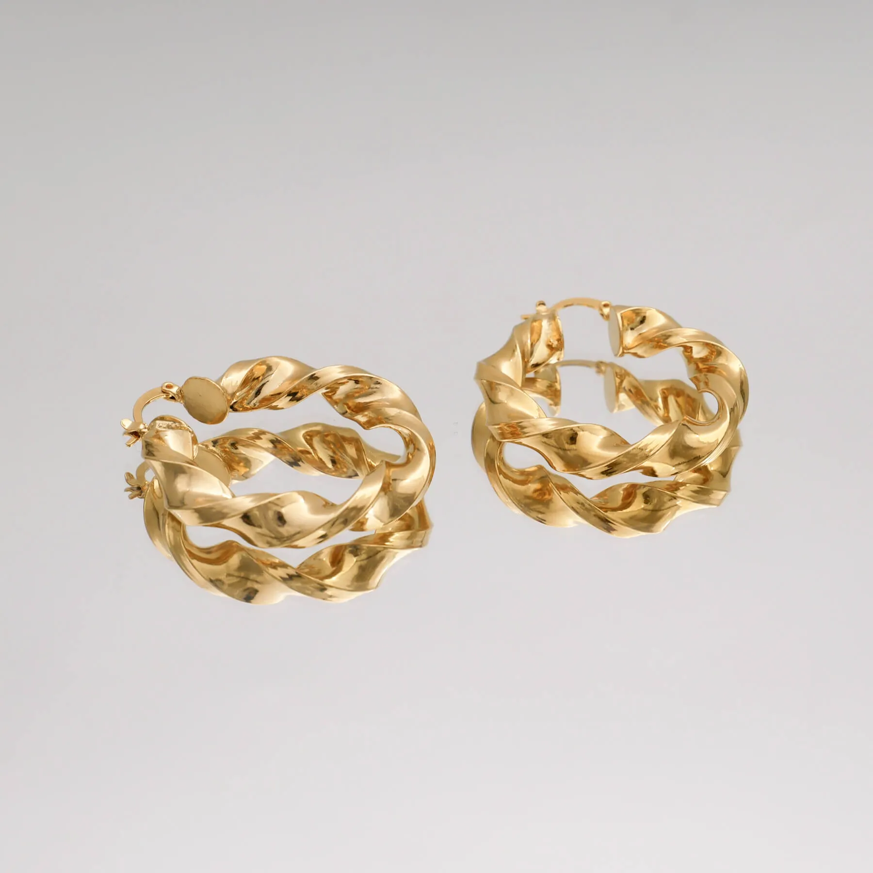 Jazmin Thick Twisted Hoops sold by PRYA product image thumbnail 5