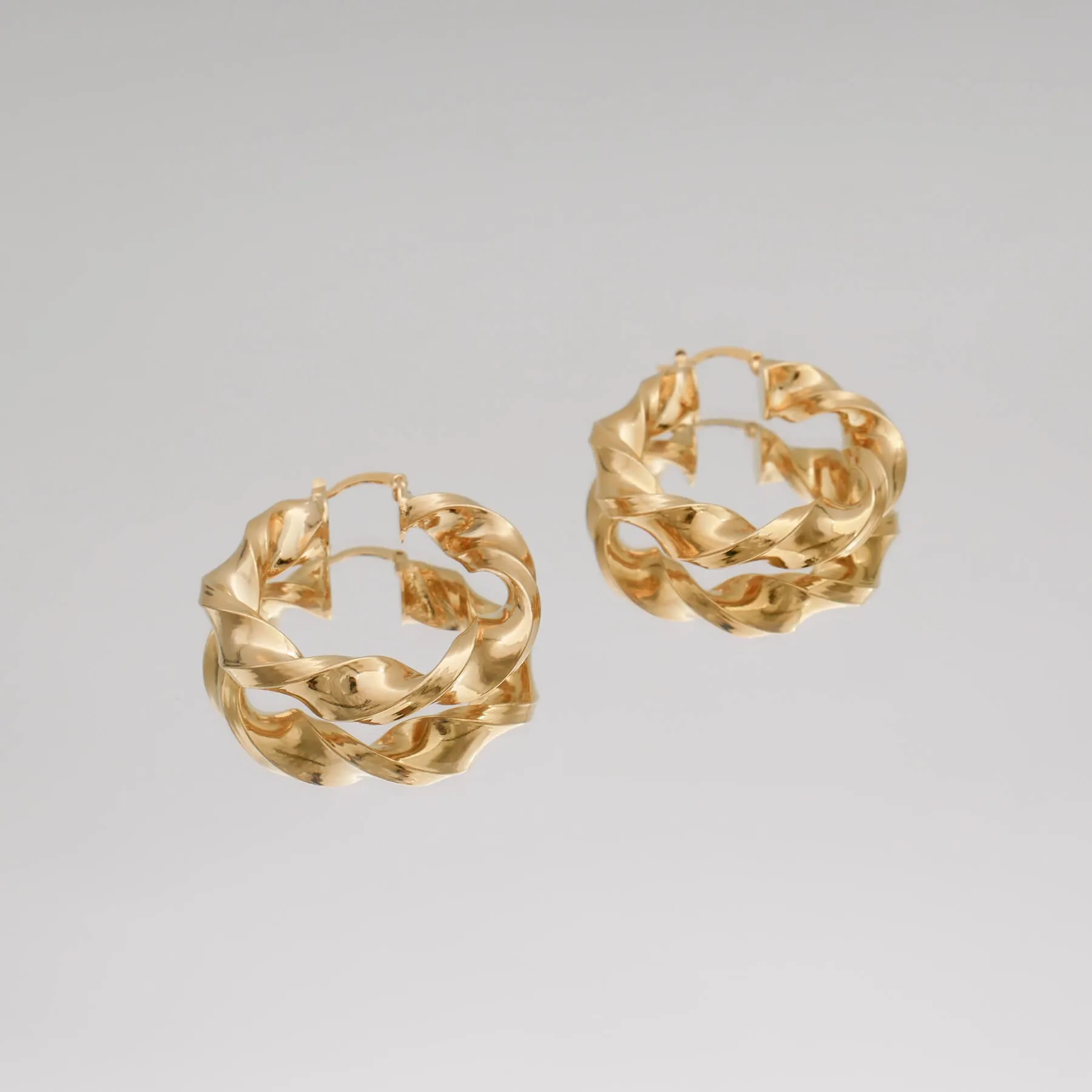 Jazmin Thick Twisted Hoops sold by PRYA product image thumbnail 3