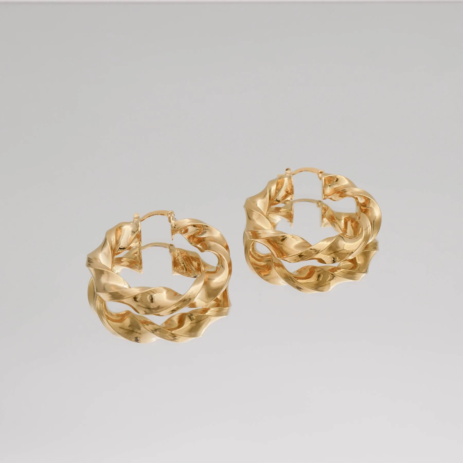 Jazmin Thick Twisted Hoops sold by PRYA product image thumbnail 4