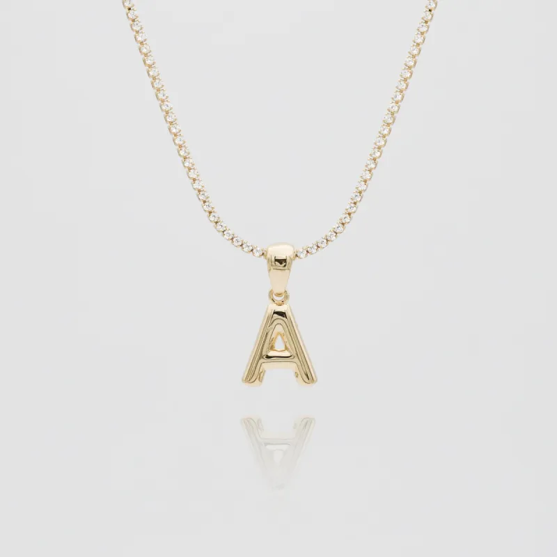 Mini Bubble Initial Necklace sold by PRYA
