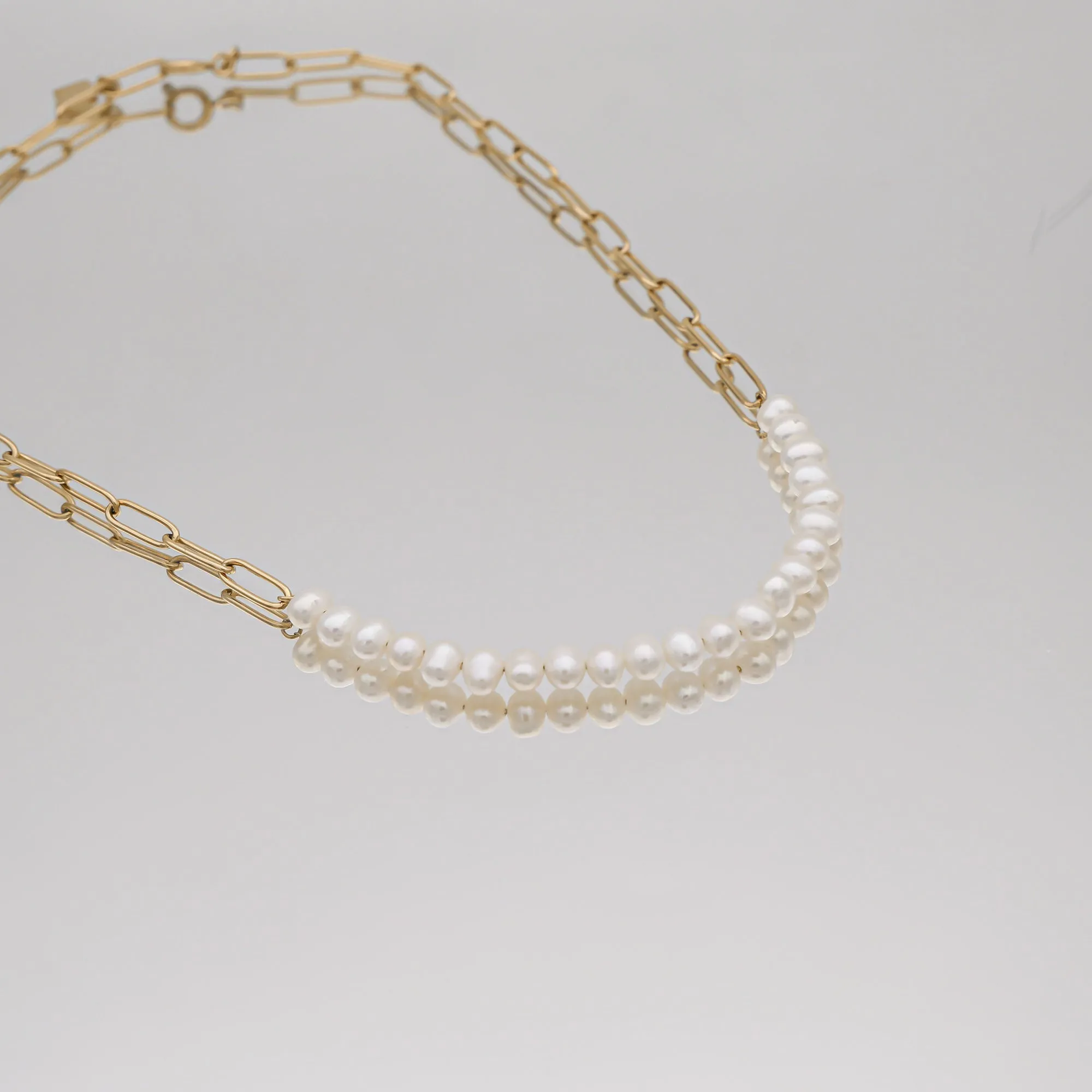 Camila Pearl Paperclip Necklace sold by PRYA product image thumbnail 3