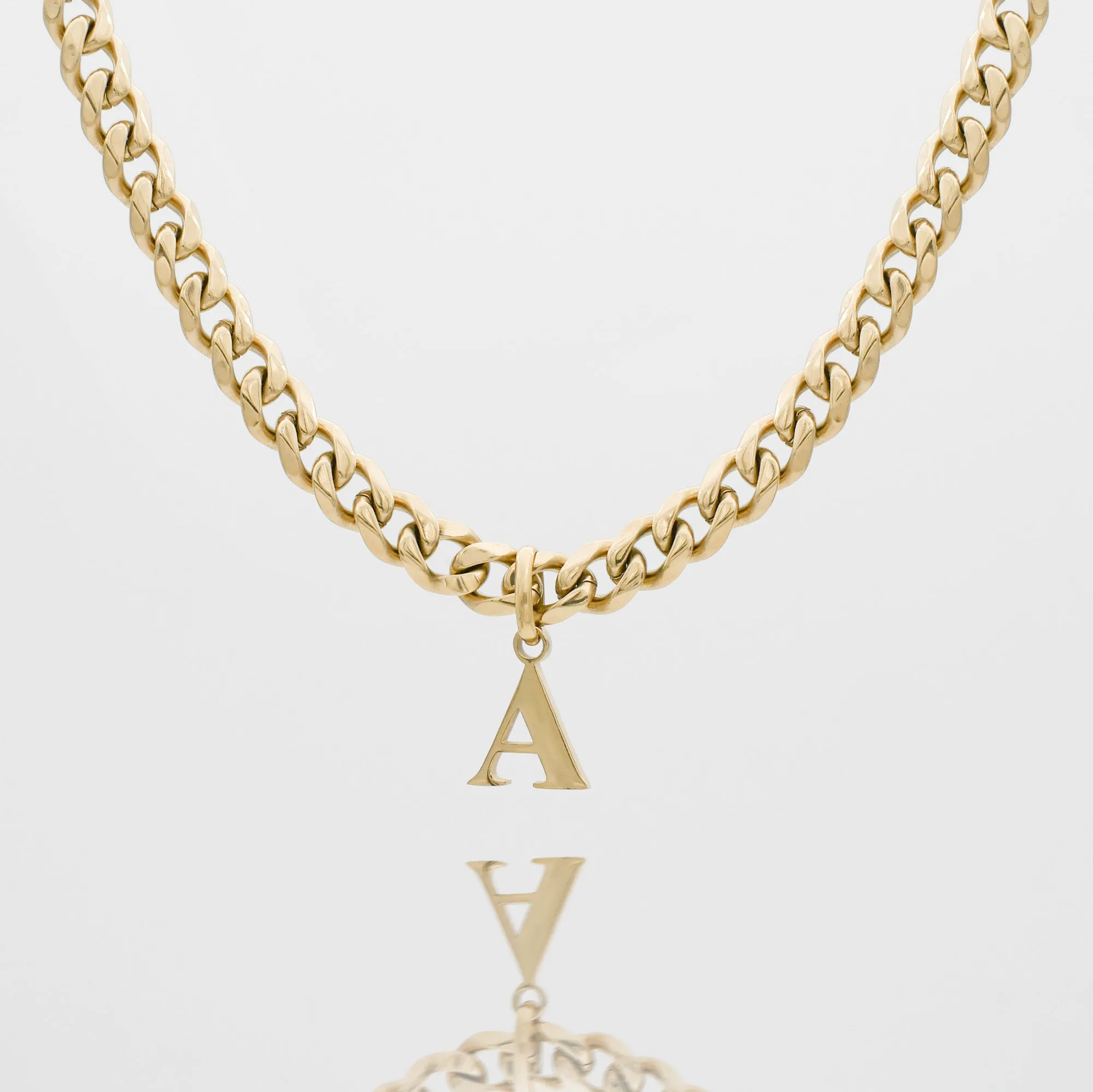Mya Initial necklace | Thick Cuban sold by PRYA