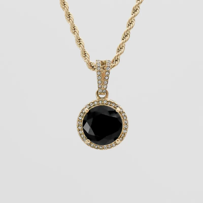 Clarissa Onyx Round Necklace sold by PRYA