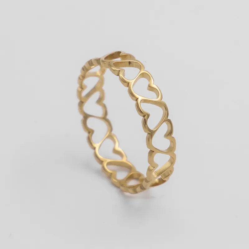 Serena Linked Love Heart Ring sold by PRYA