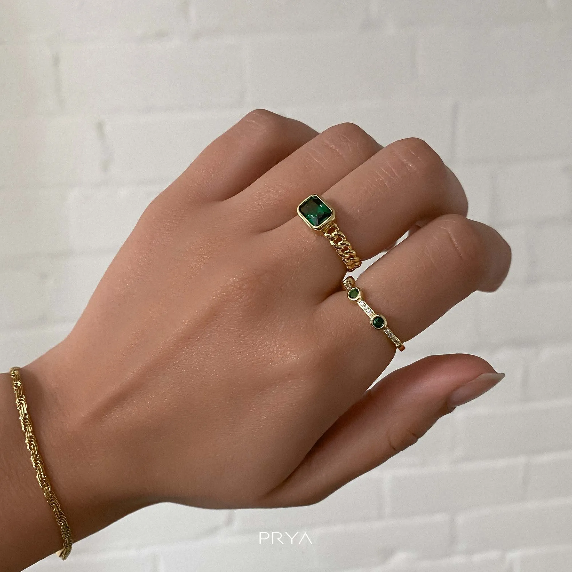 Callie Cuban Adjustable Ring sold by PRYA product image thumbnail 5