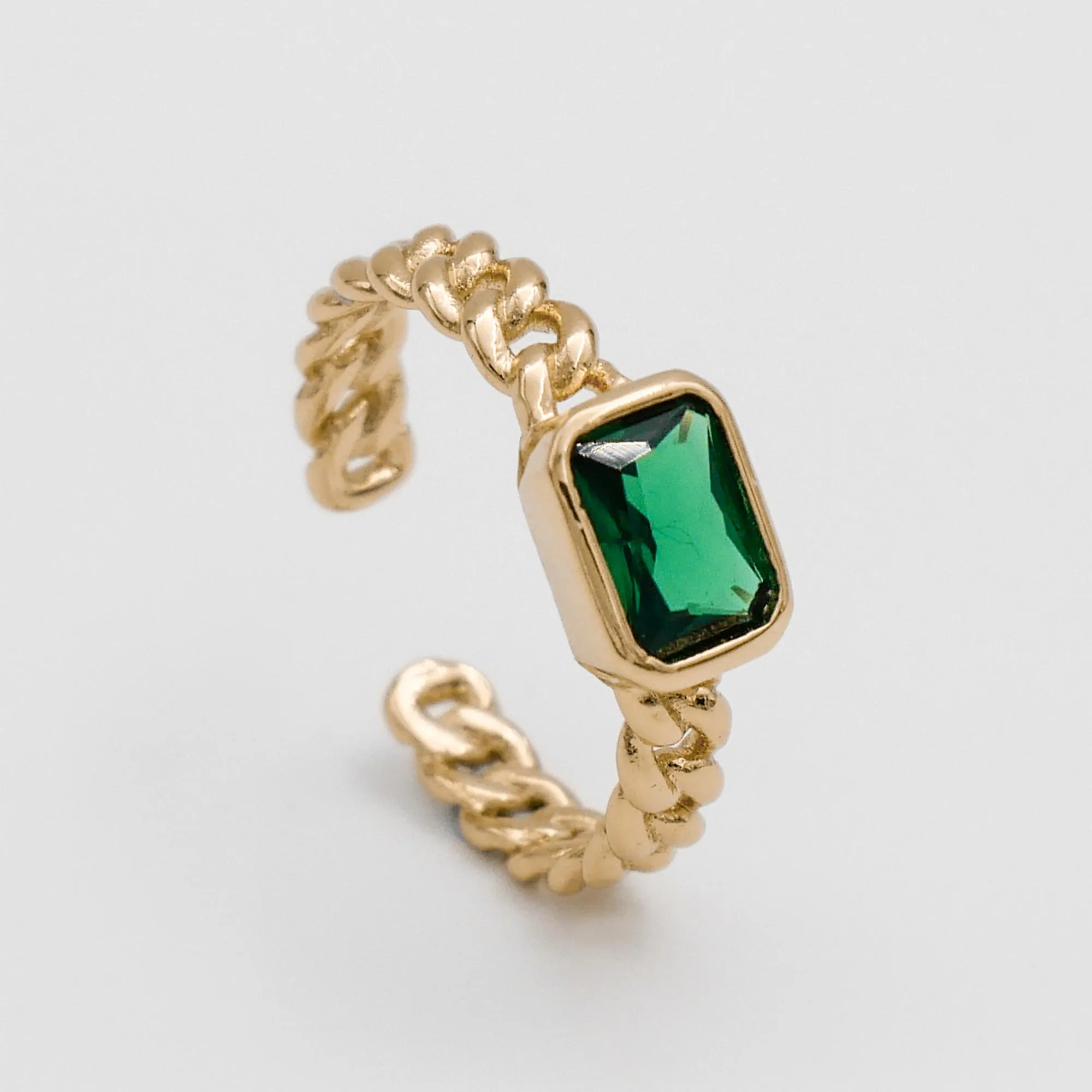 Callie Cuban Adjustable Ring sold by PRYA