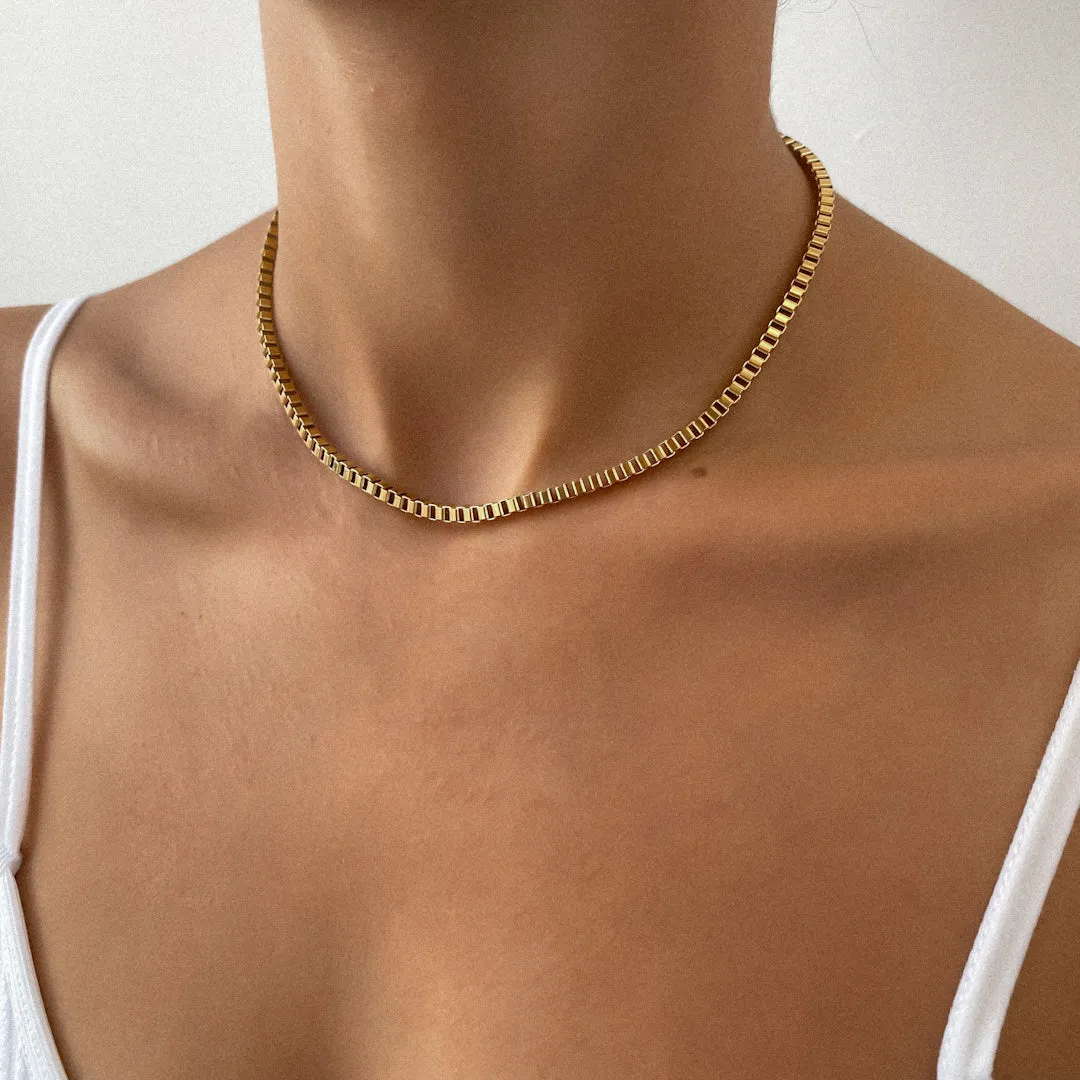 Box Chain Necklace | Gold sold by PRYA