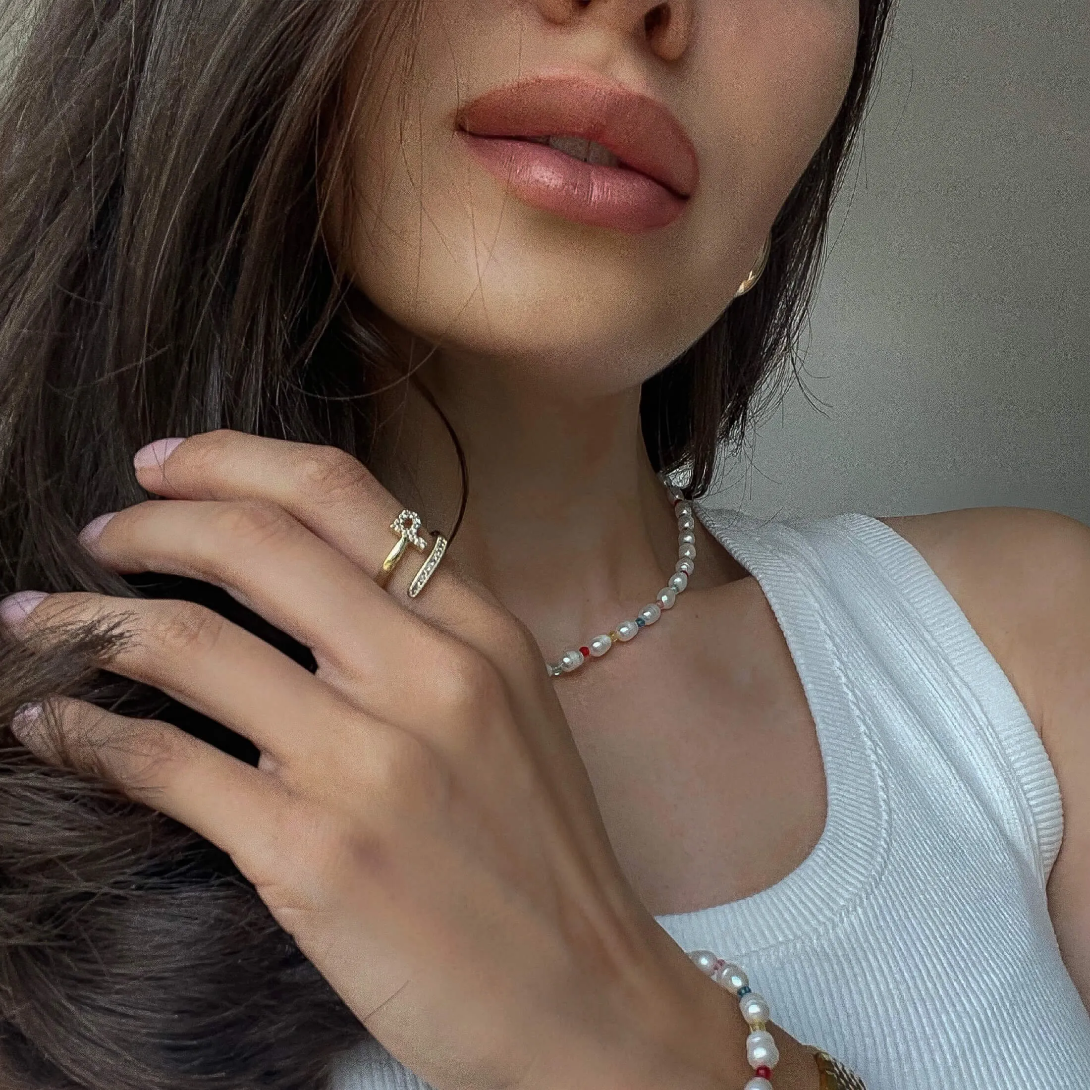 Pave Initial Ring sold by PRYA product image thumbnail 3