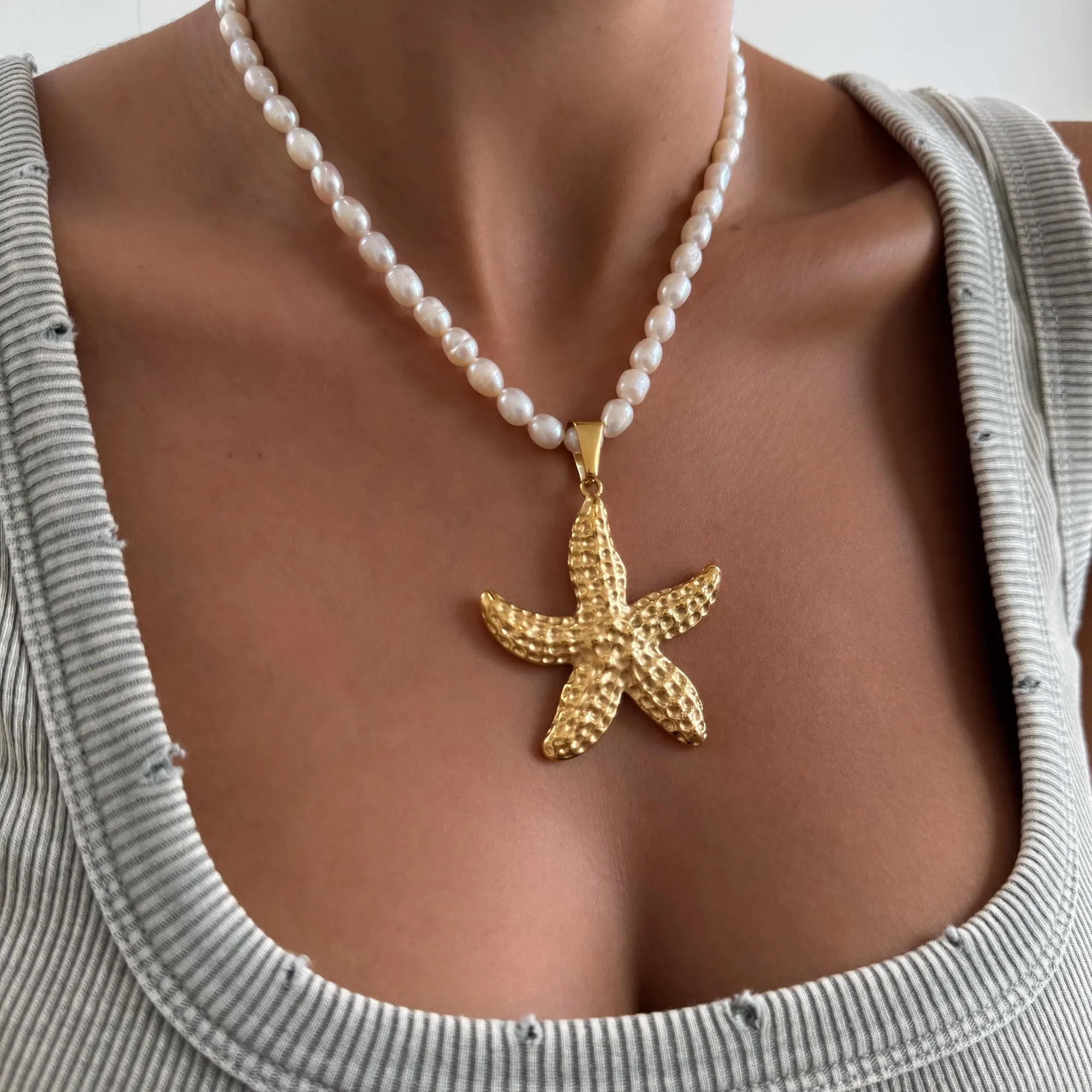 Ariel Starfish Pearl Necklace sold by PRYA product image thumbnail 2