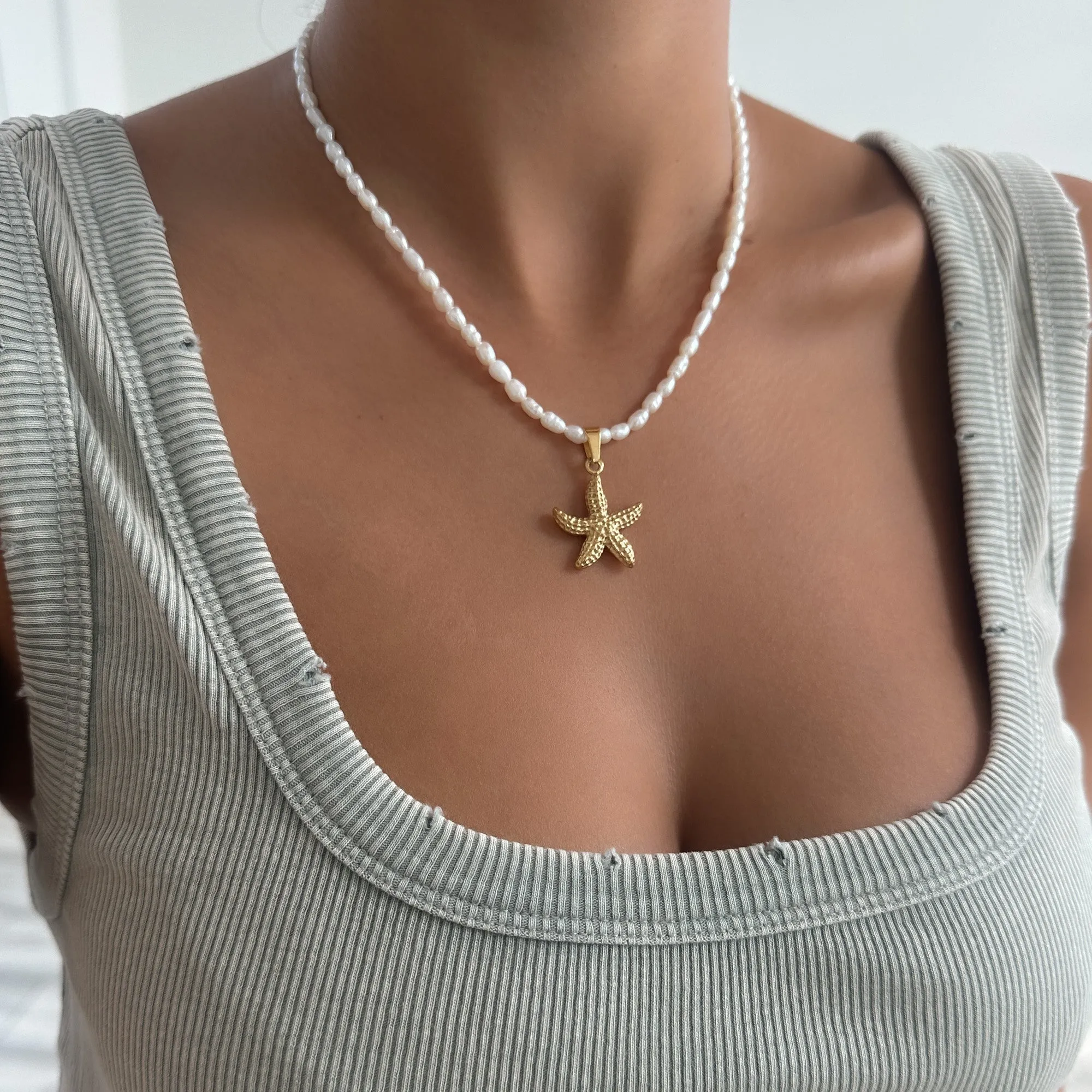 Ariel Starfish Pearl Necklace sold by PRYA product image thumbnail 4
