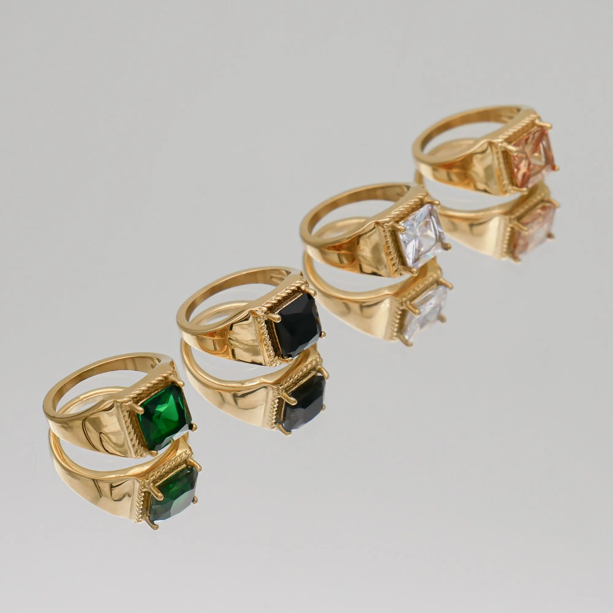 Hana Gemstone Signet Ring sold by PRYA product image thumbnail 2