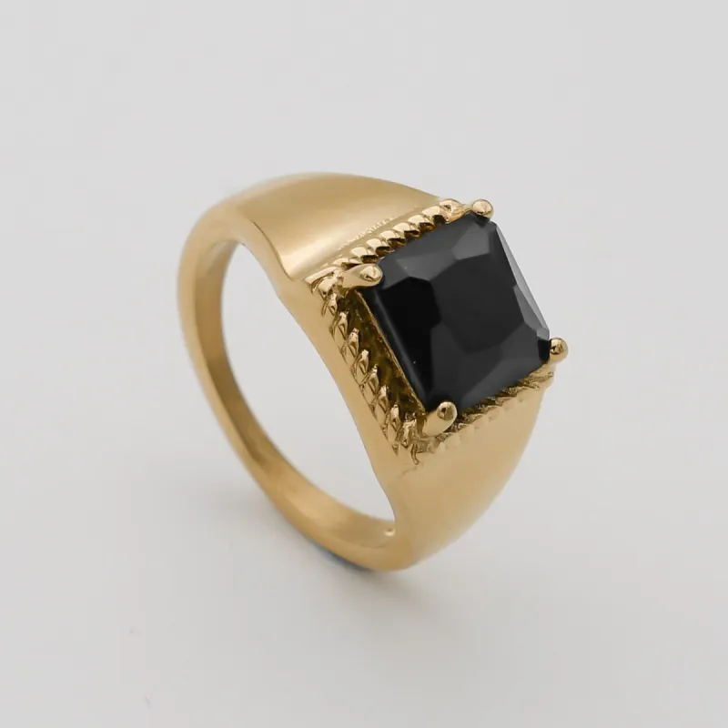 Hana Gemstone Signet Ring sold by PRYA