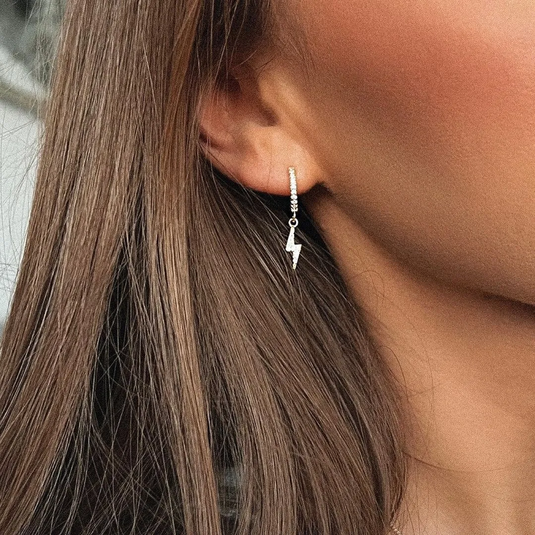 Lightning Bolt Earrings sold by PRYA product image thumbnail 4