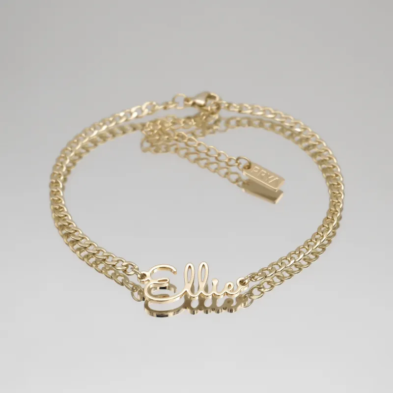 London Custom Name Anklet sold by PRYA