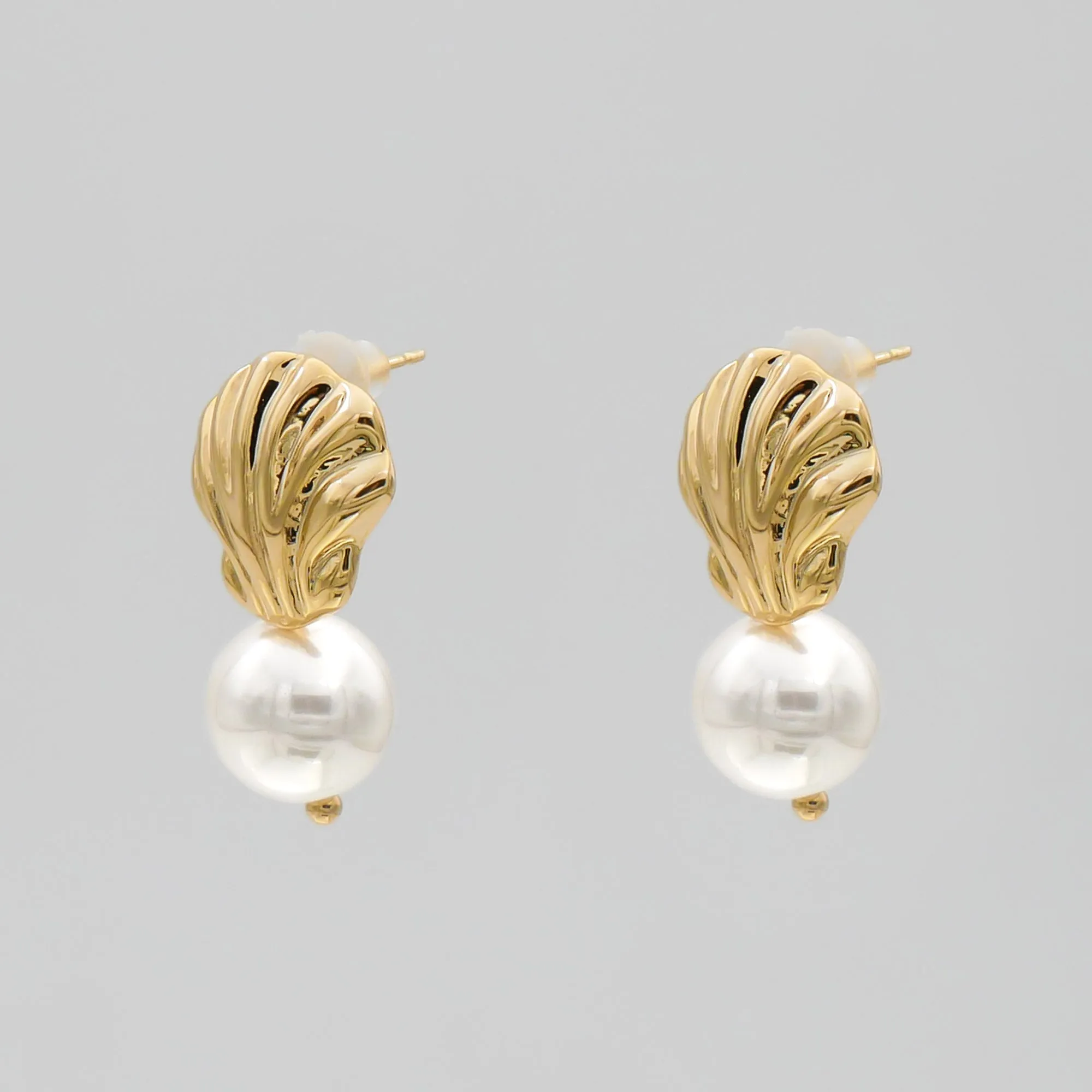Pearl & Shell Earring Studs sold by PRYA product image thumbnail 2