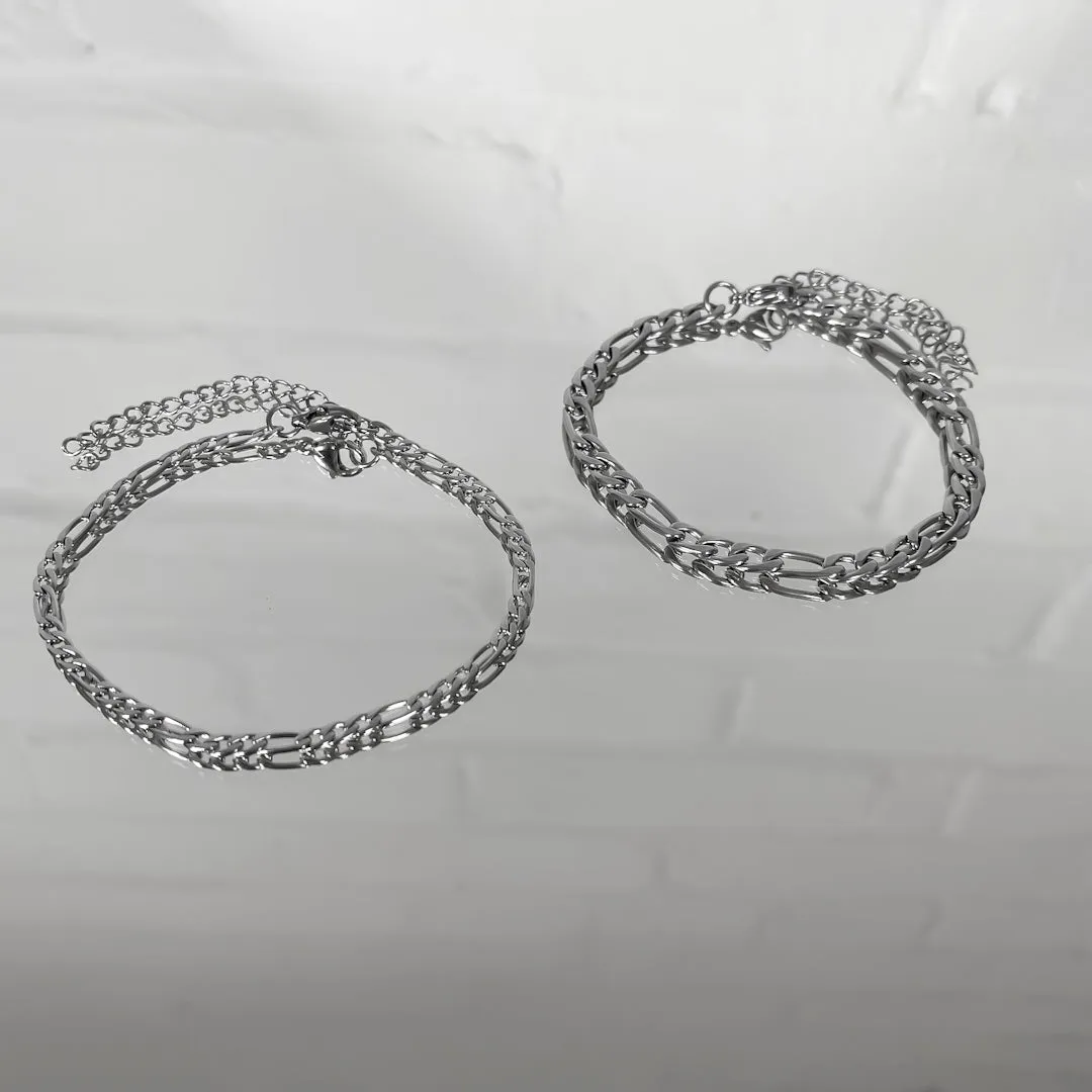 Figaro Chain Anklet Silver sold by PRYA product image thumbnail 4