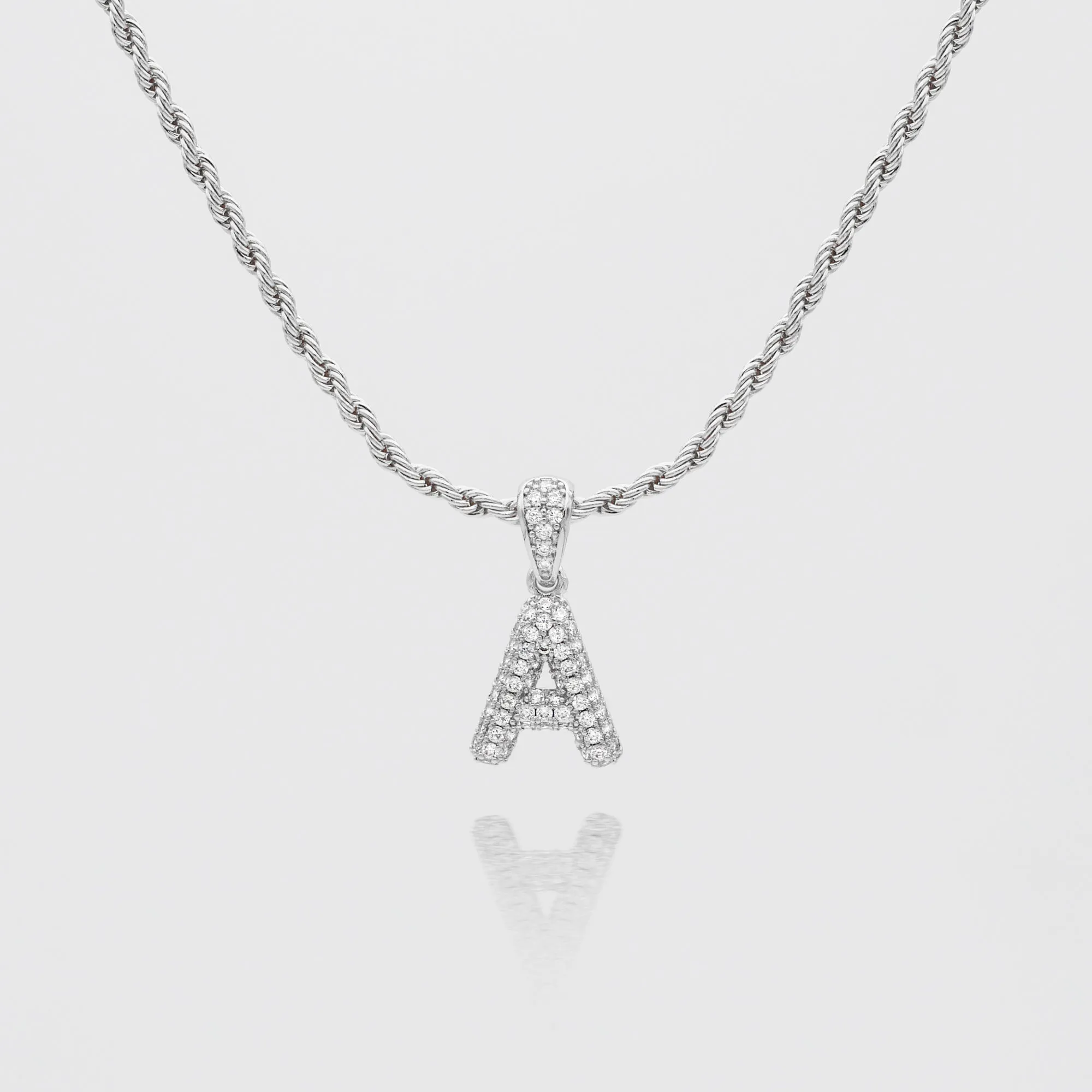 Pave Mini Bubble Initial Necklace sold by PRYA product image thumbnail 2