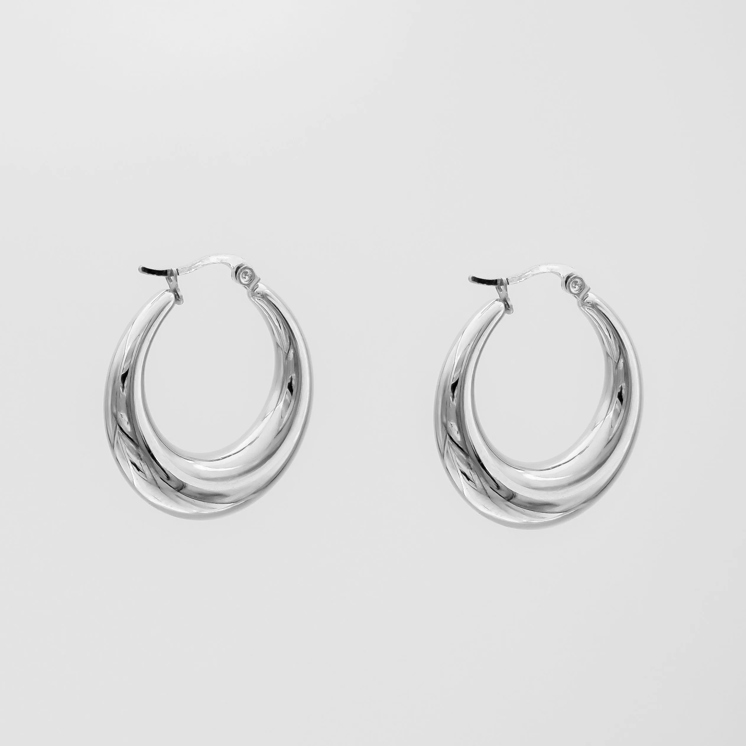 Lina Hoop Earrings | Silver sold by PRYA product image thumbnail 4
