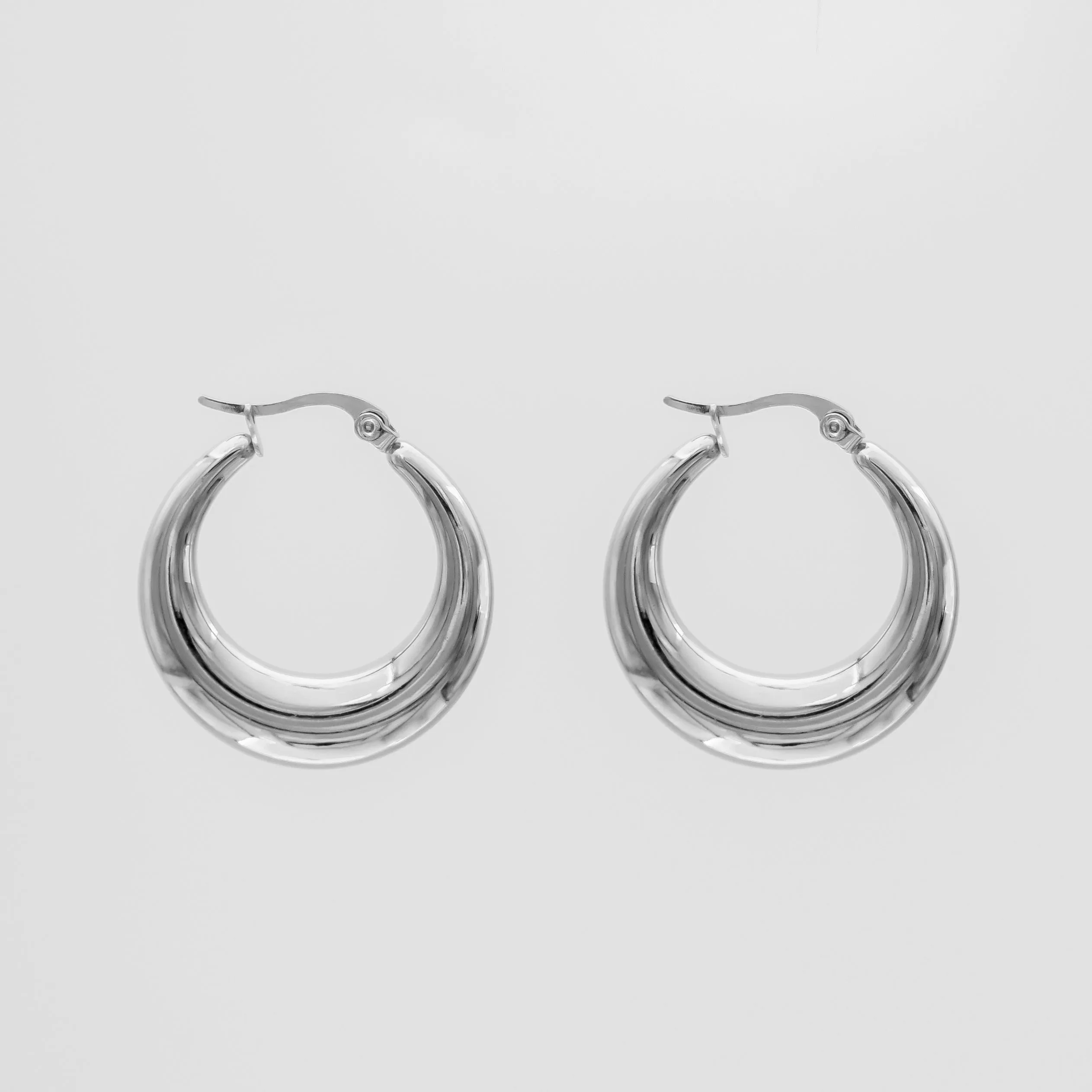 Lina Hoop Earrings | Silver sold by PRYA product image thumbnail 3