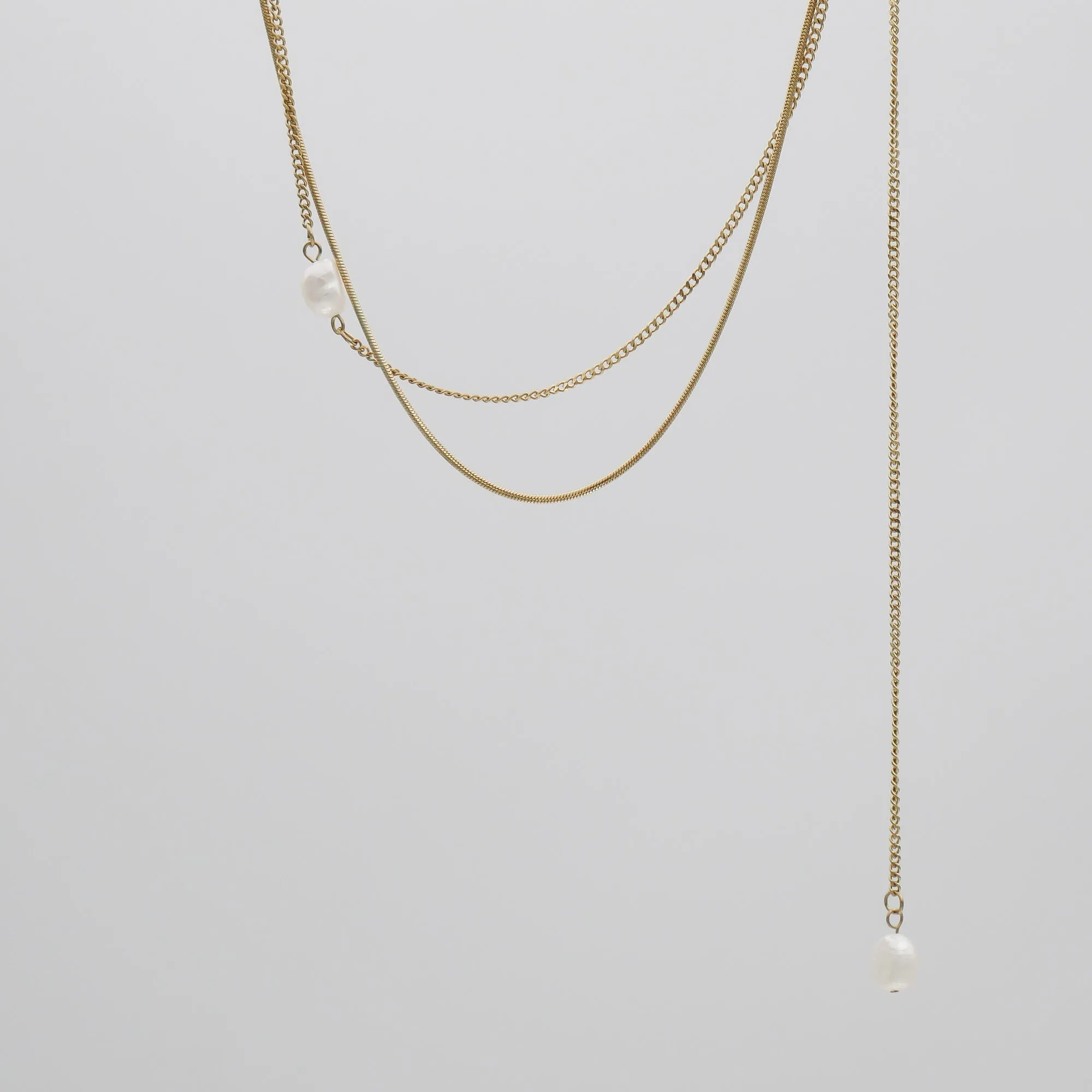 Grace Pearl Layered Necklace sold by PRYA