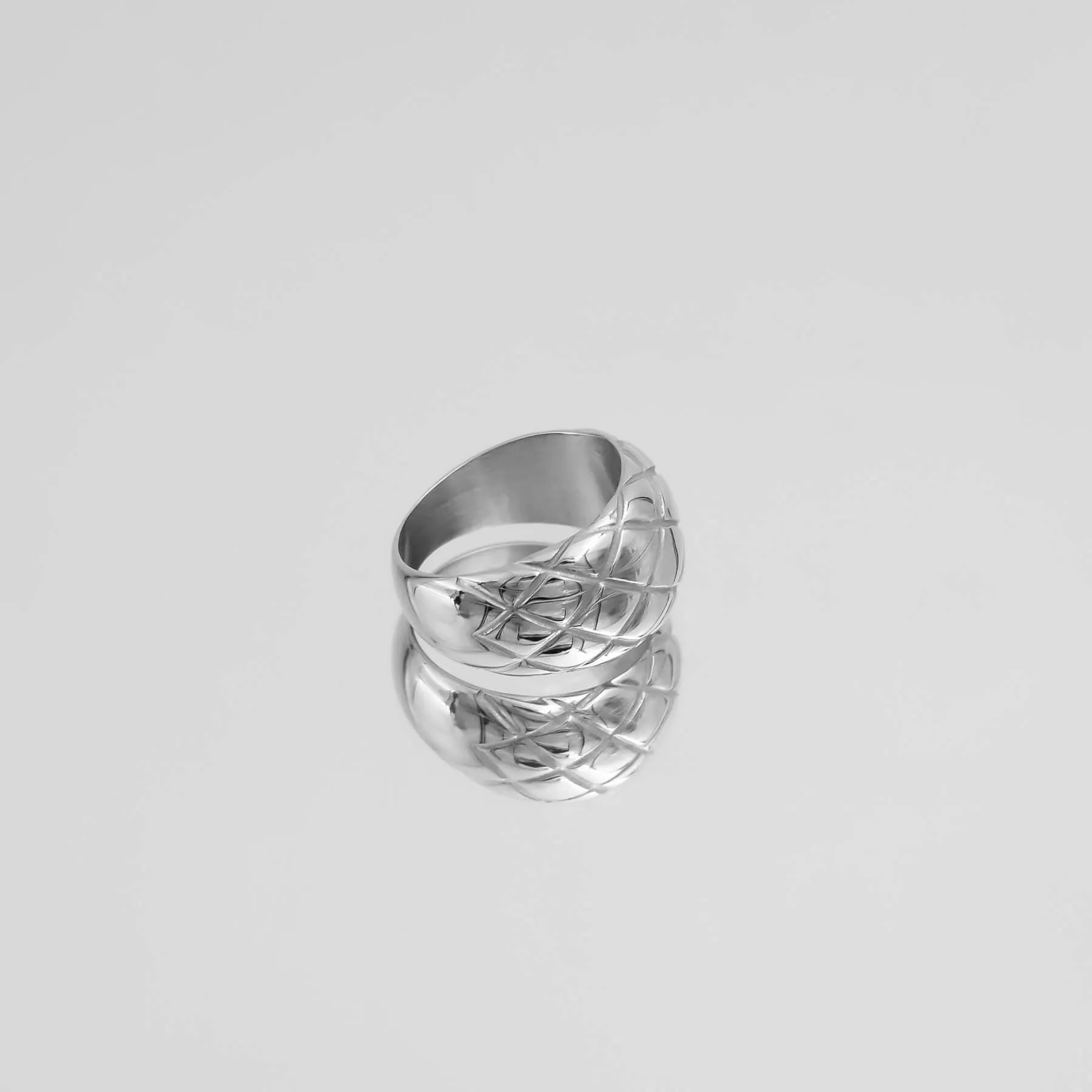 Kara Dome Ring | Silver sold by PRYA product image thumbnail 3