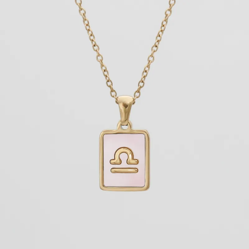 Pink Zodiac Symbol Necklace sold by PRYA