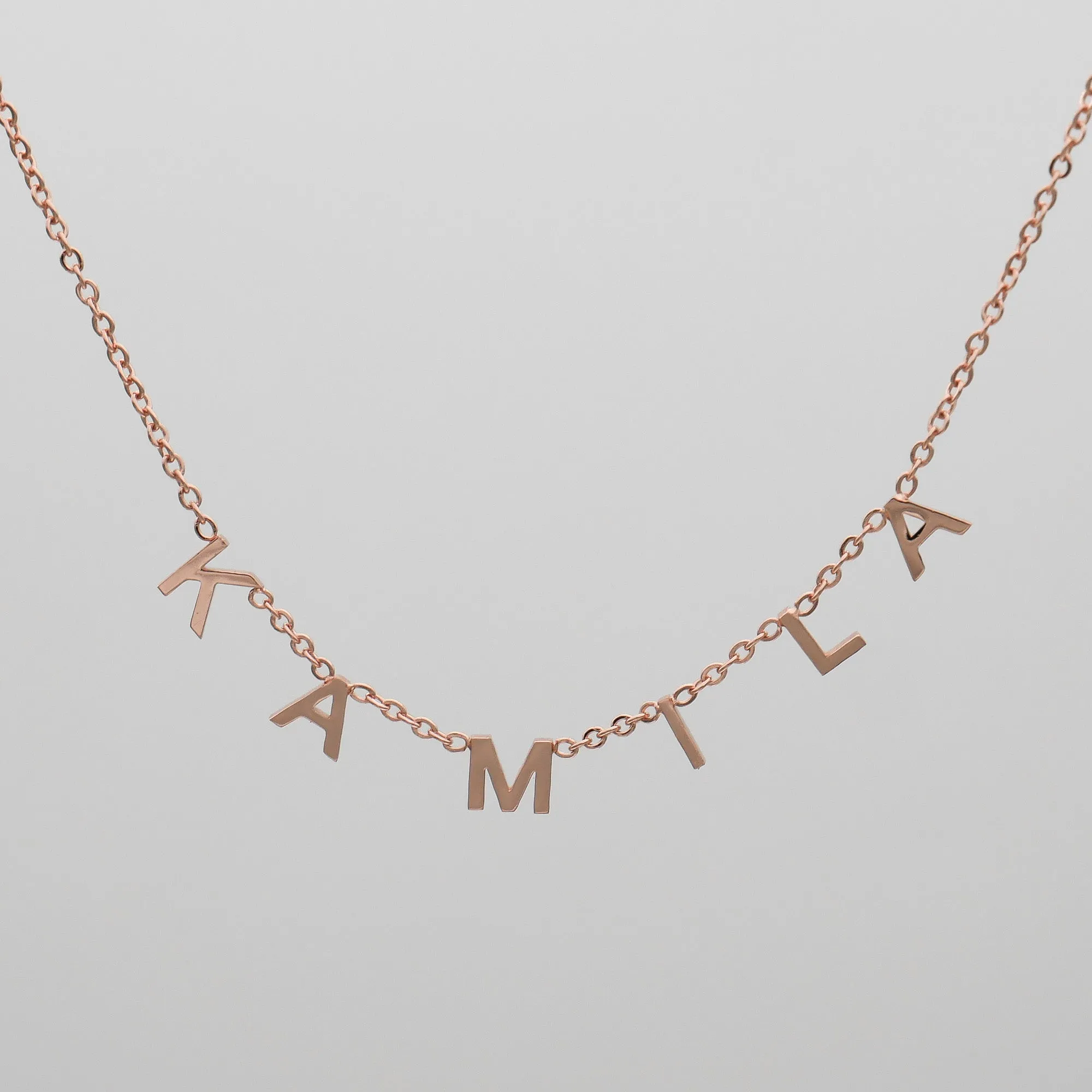 Classic Suspended Custom Name Necklace sold by PRYA product image thumbnail 4
