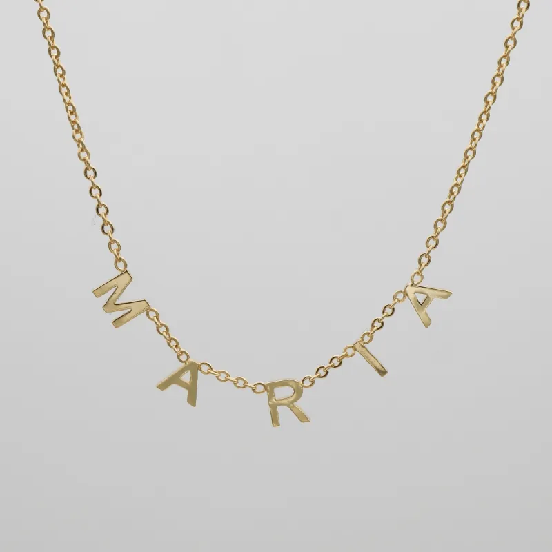 Classic Suspended Custom Name Necklace sold by PRYA