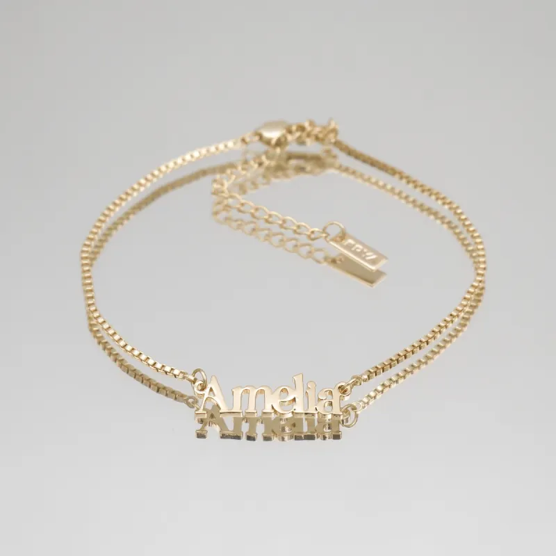 Dubai Custom Name Anklet sold by PRYA
