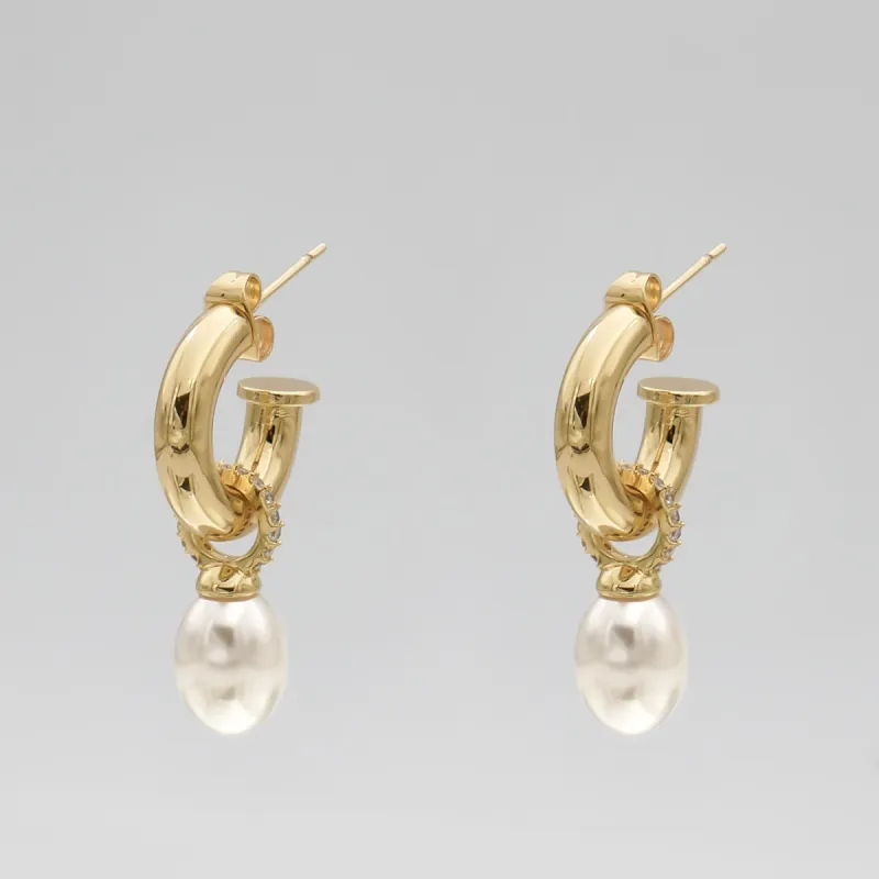 Nala Pearl Earrings sold by PRYA
