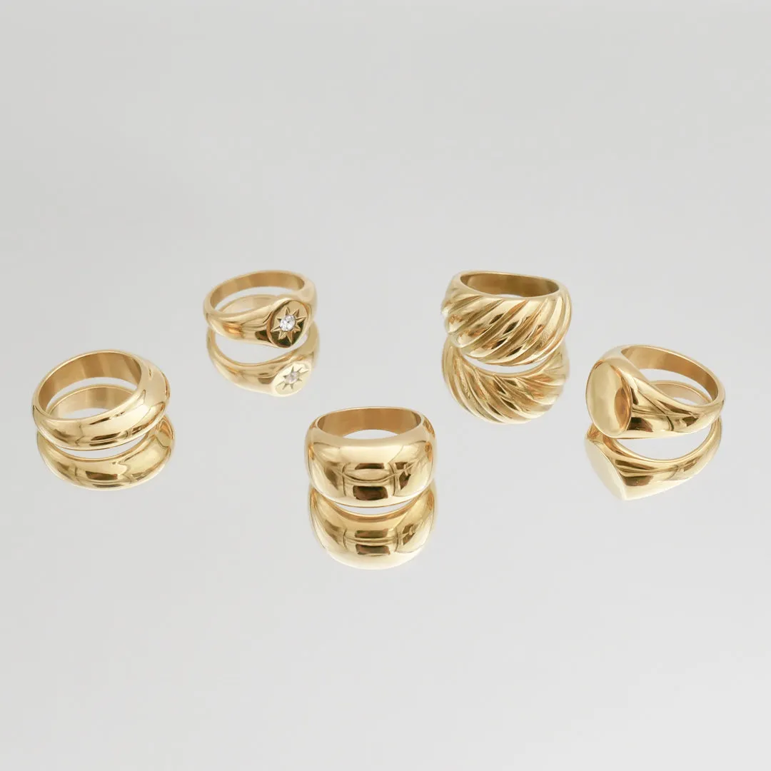 Alexa Dome Ring | Gold sold by PRYA product image thumbnail 5
