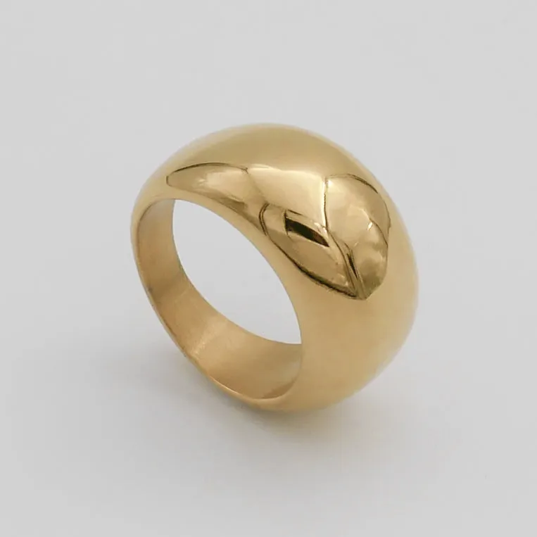Alexa Dome Ring | Gold sold by PRYA